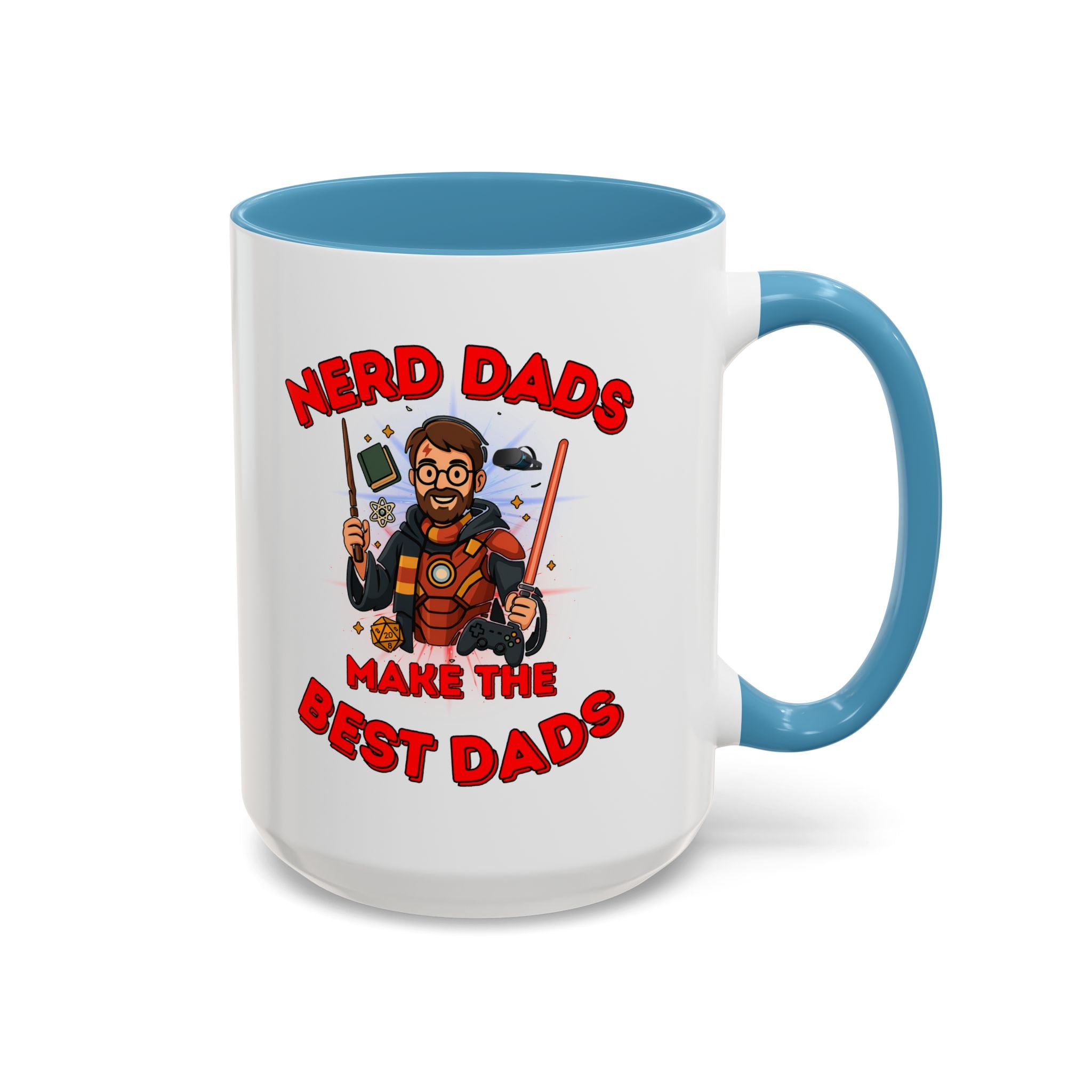 Nerd Dads Make the Best Dads Accent Coffee Mug