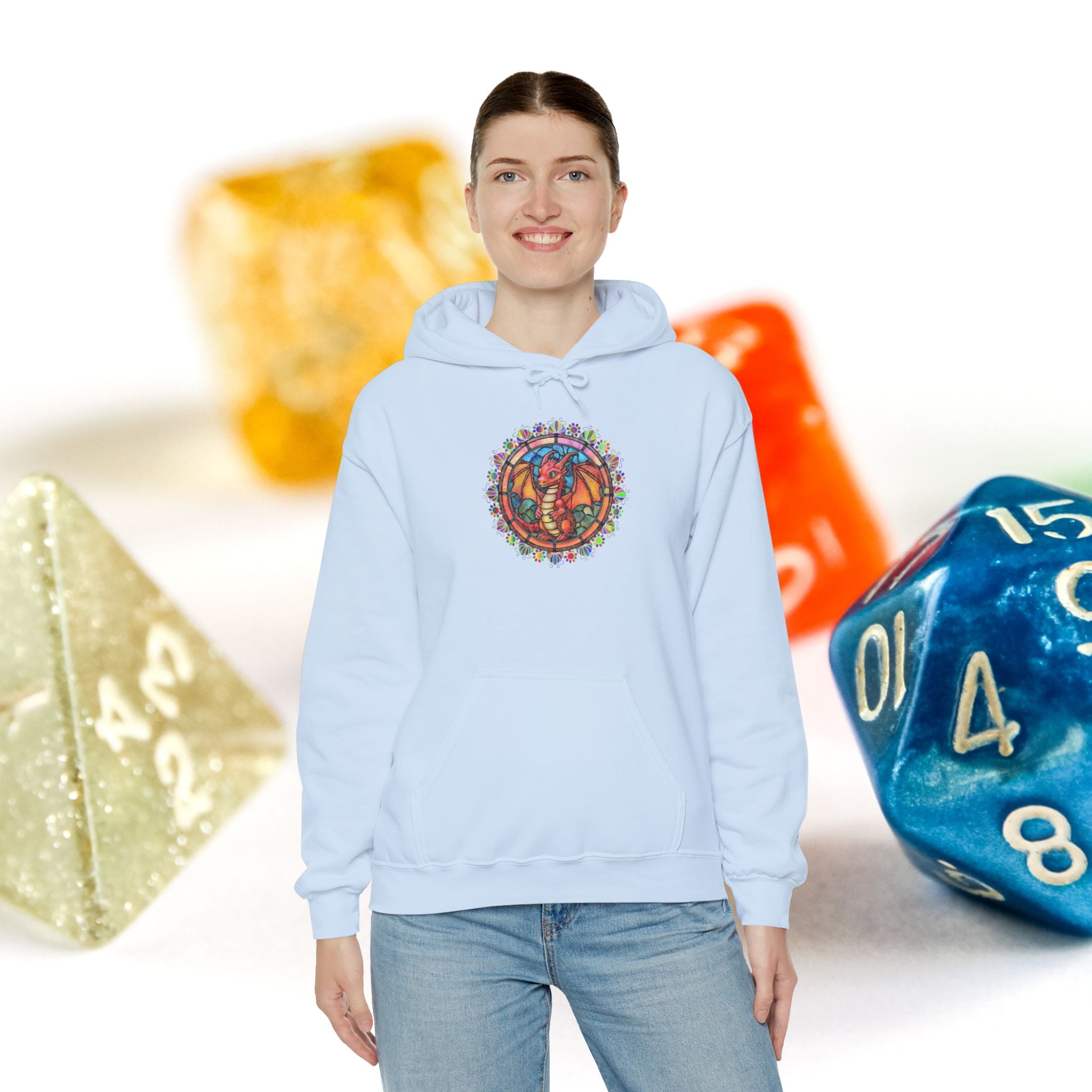 Dragon Stained Glass Hoodie — Dragon Stained Glass ass Graphic Sweatshirt
