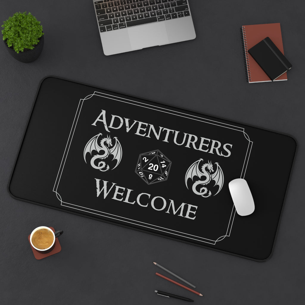 Adventurers Welcome D20 Desk Mat
