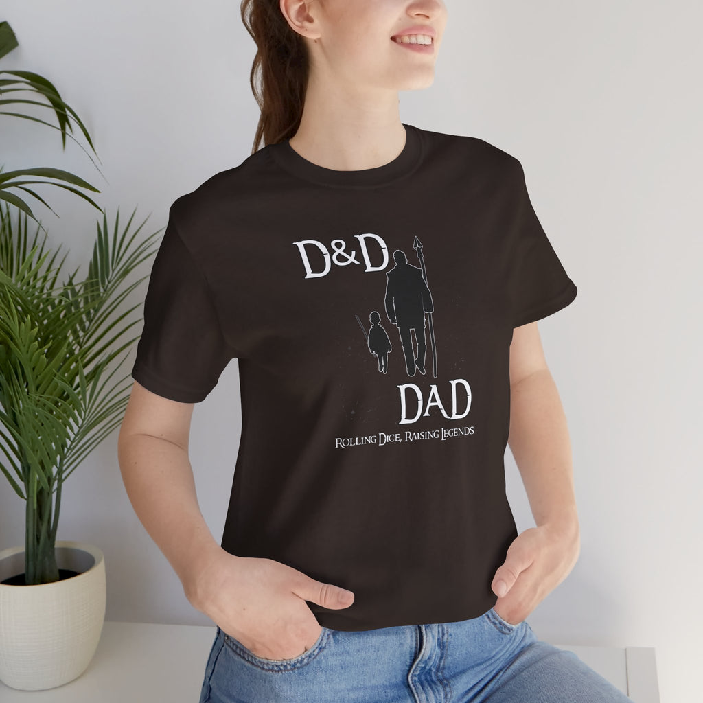 D&D Dad T‑Shirt — Roleplaying Dad Tee (Rolling Dice, Raising Legends)