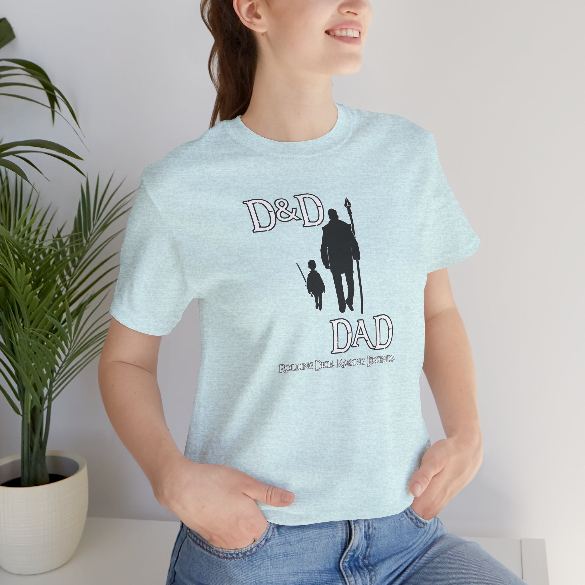 D&D Dad T‑Shirt — Roleplaying Dad Tee (Rolling Dice, Raising Legends)
