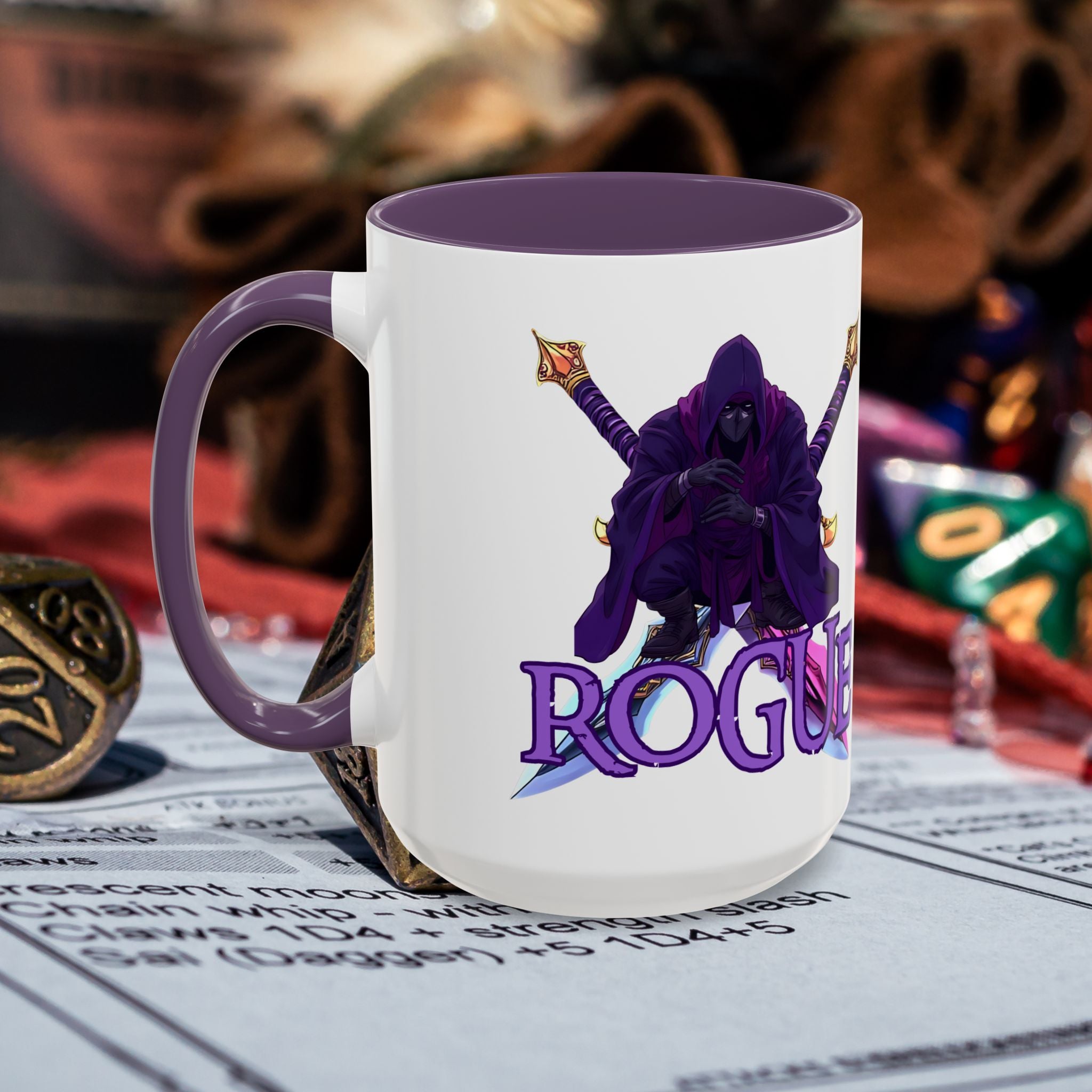 Rogue Gamer Accent Coffee Mug – D&D  Rogue Design (11/15oz)