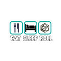 Sticker — Eat Sleep Roll D20 RPG Dice Sticker