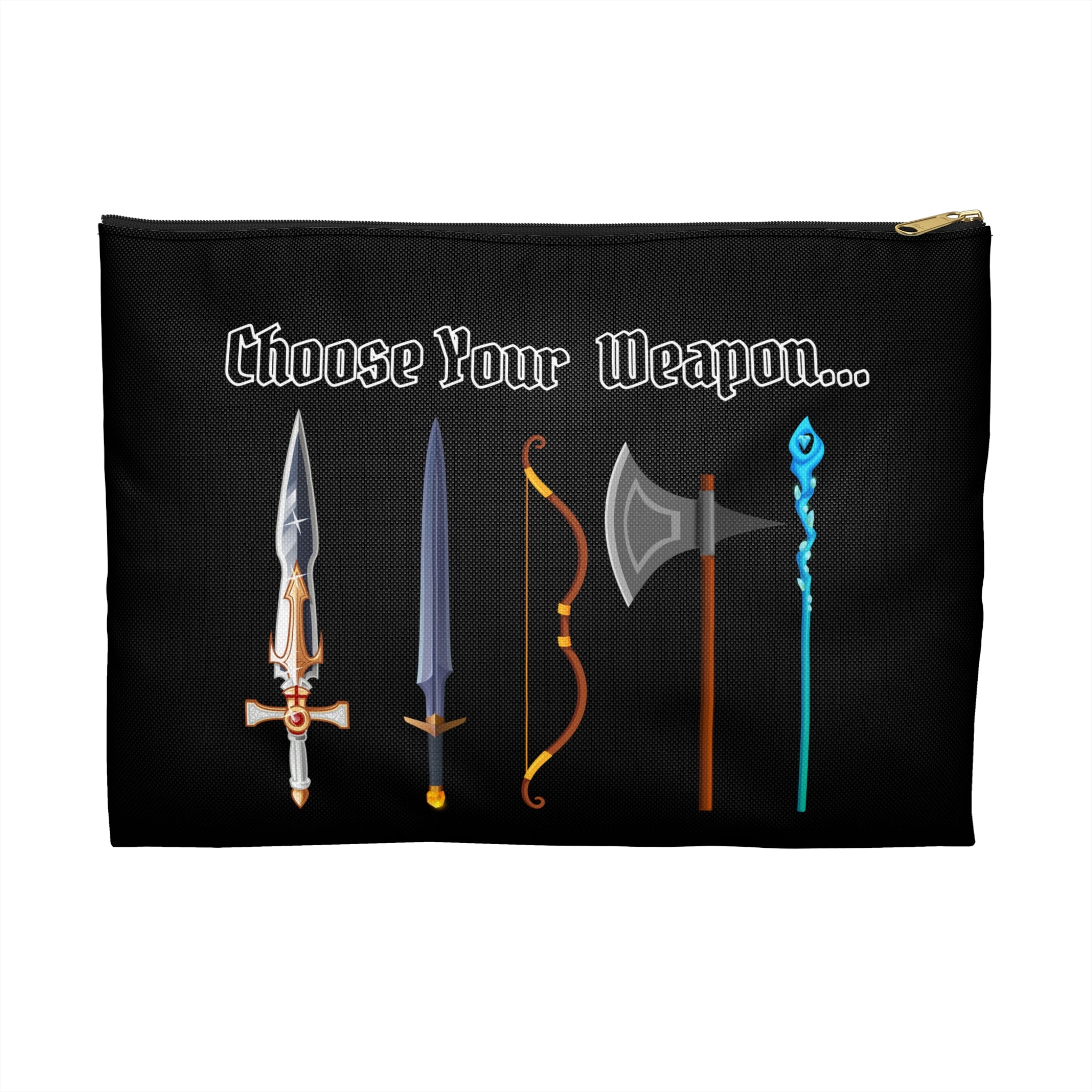 Dice/Accessory Pouch — "Choose Your Weapon" RPG Gear Bag
