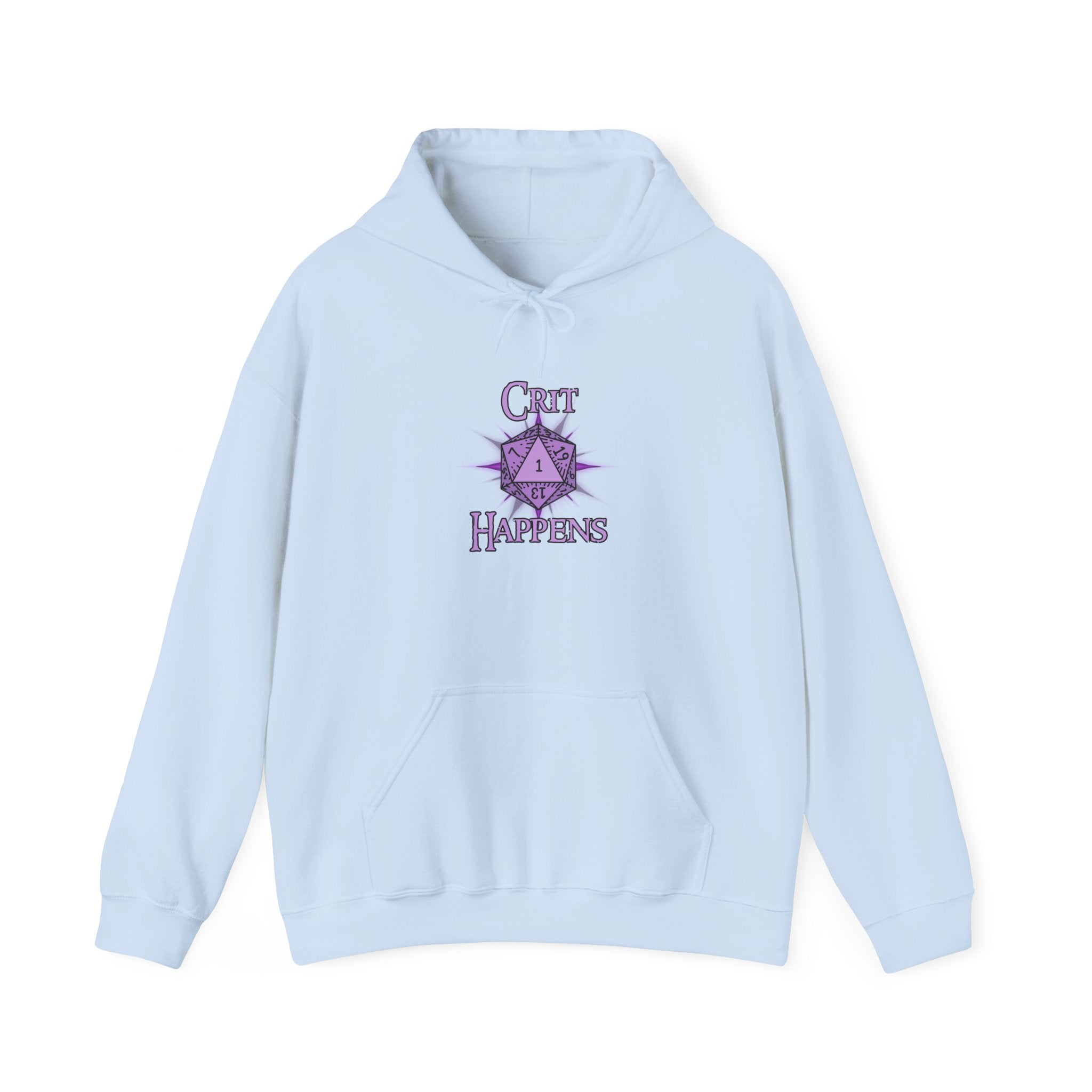 Crit Happens Hoodie — Funny D20 Dice RPG Gaming Sweatshirt