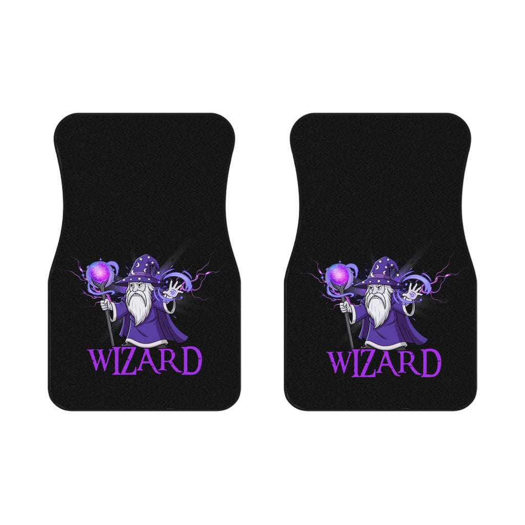 Wizard Car Floor Mats (2x Front) — Purple Wizard Design, Non-Slip Front Mats