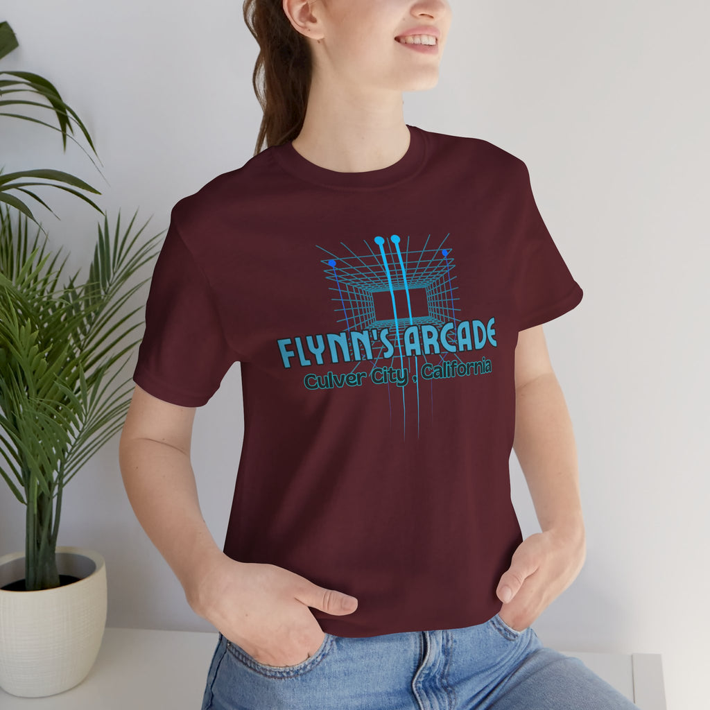 Arcade Tee - "Flynn's Arcade, Culver City, California" Tron Inspired Retro Gaming T-Shirt
