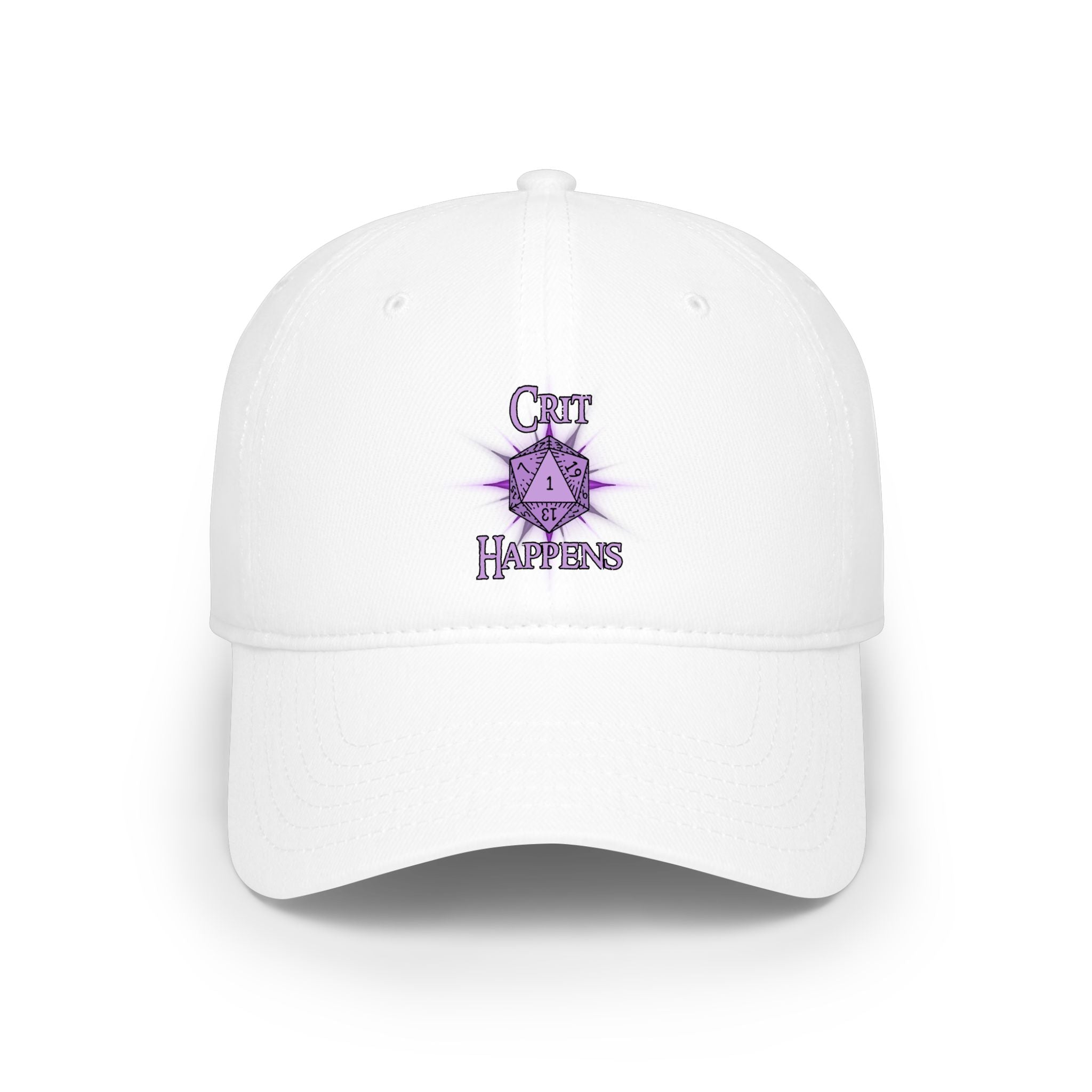 "Crit Happens" D20 Baseball Cap — RPG Gamer Low Profile Hat