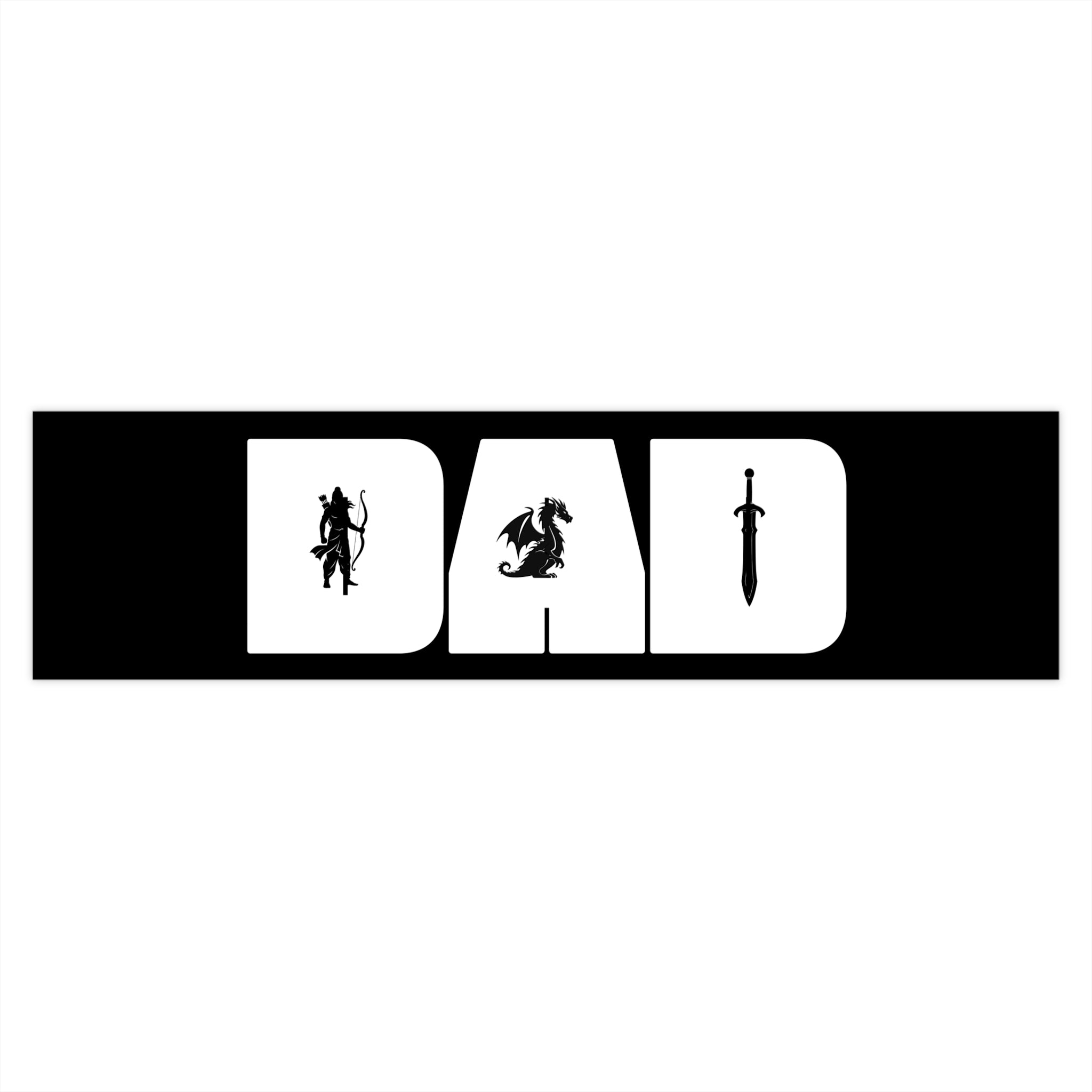 Dad Fantasy Bumper Sticker — RPG Dad D&D Car Decal