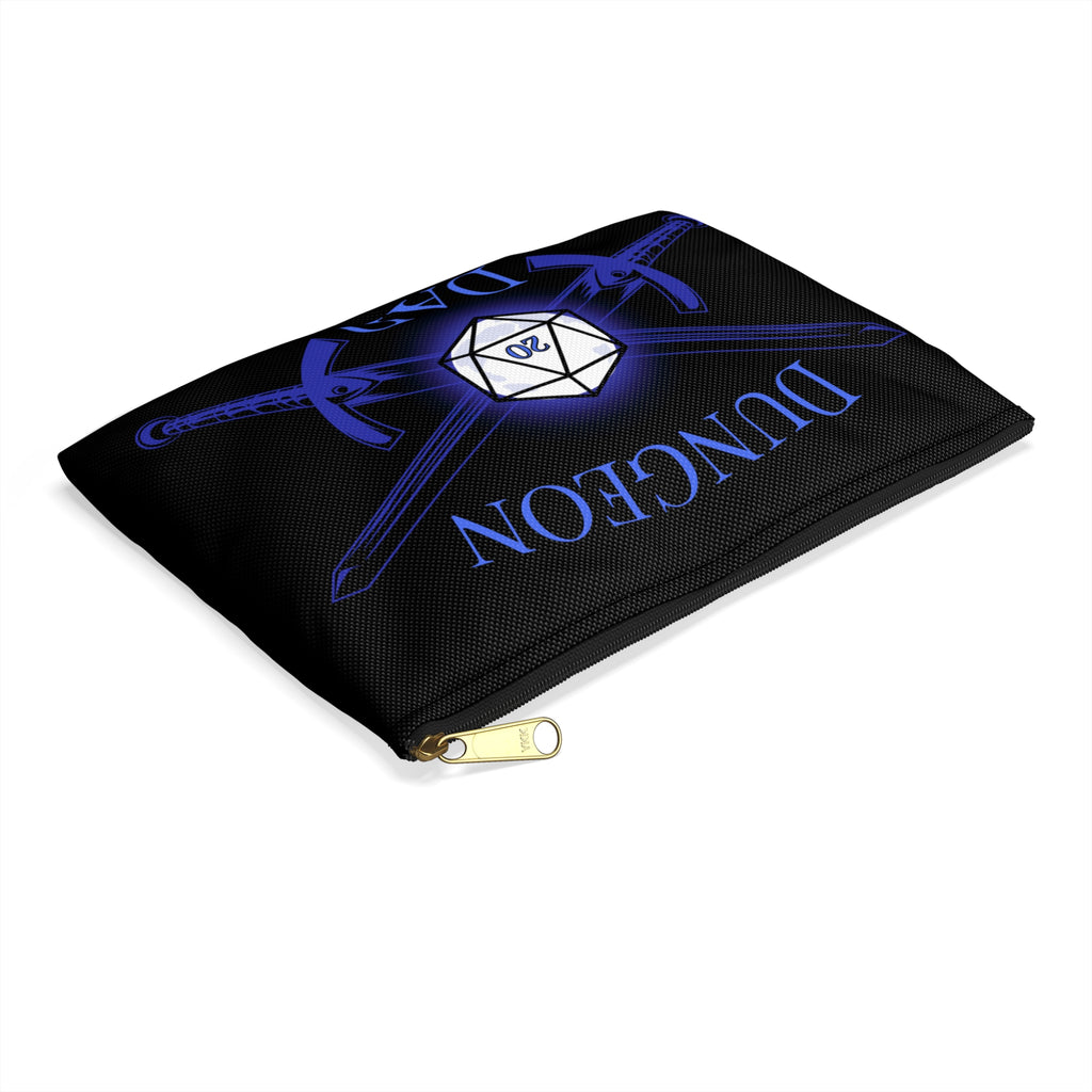 Dungeon Dad Dice/Accessory Pouch — D20 Dice & Swords Gamer Gear