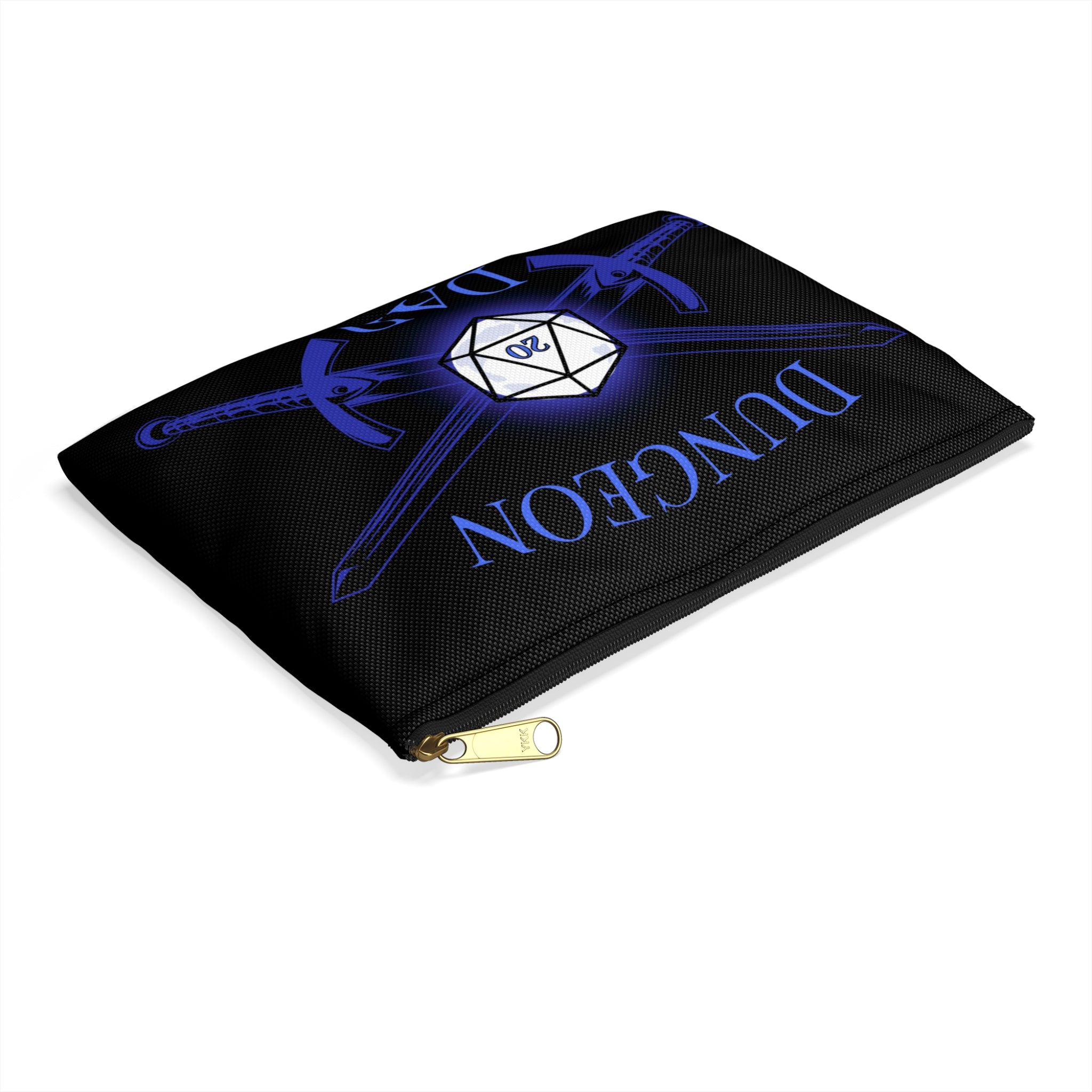 Dungeon Dad Dice/Accessory Pouch — D20 Dice & Swords Gamer Gear