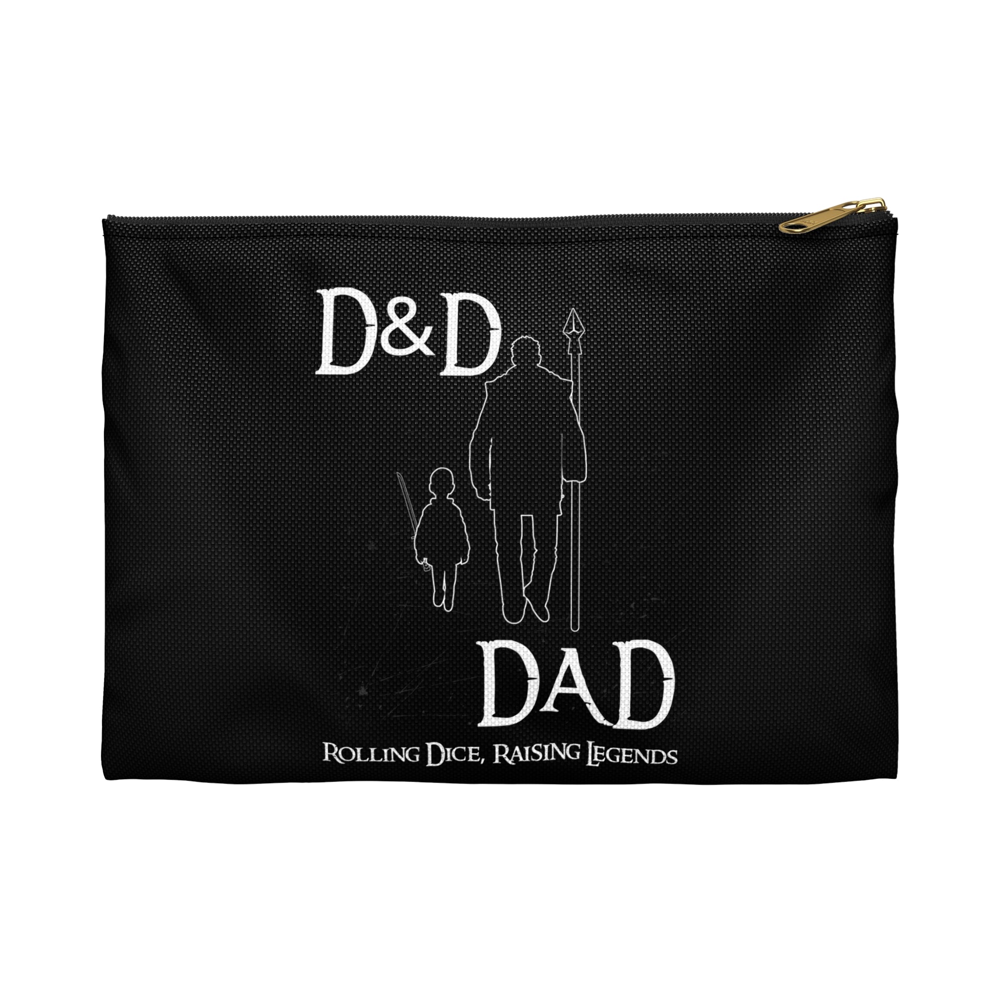 D&D Dad Dice Bag— Rolling Dice, Raising Legends Zip Pouch
