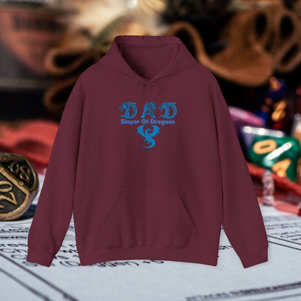 Dad Slayer of Dragons Hoodie — D&D Dad Gift