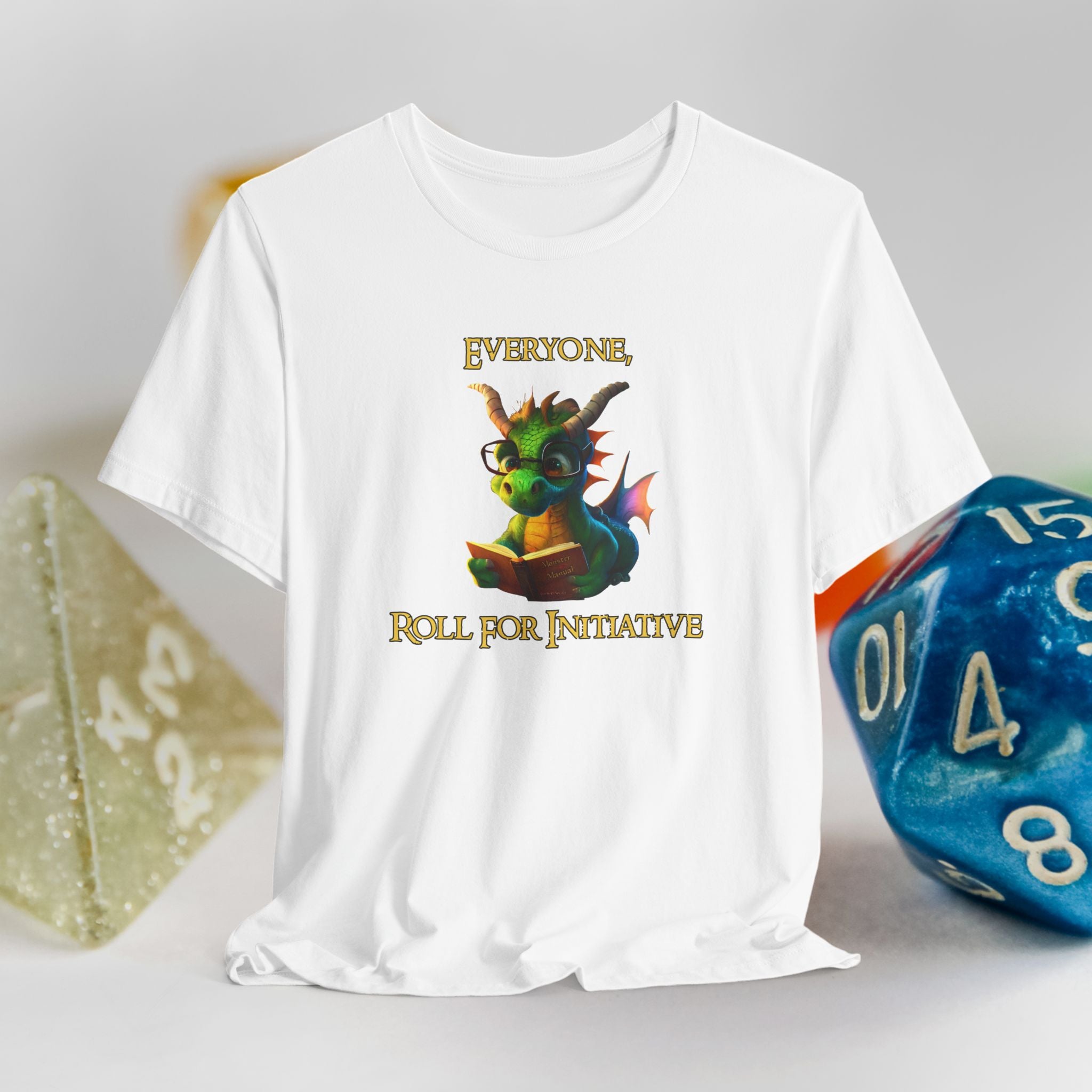 Roll for Initiative Dragon T-Shirt — Cute Fantasy RPG Tee