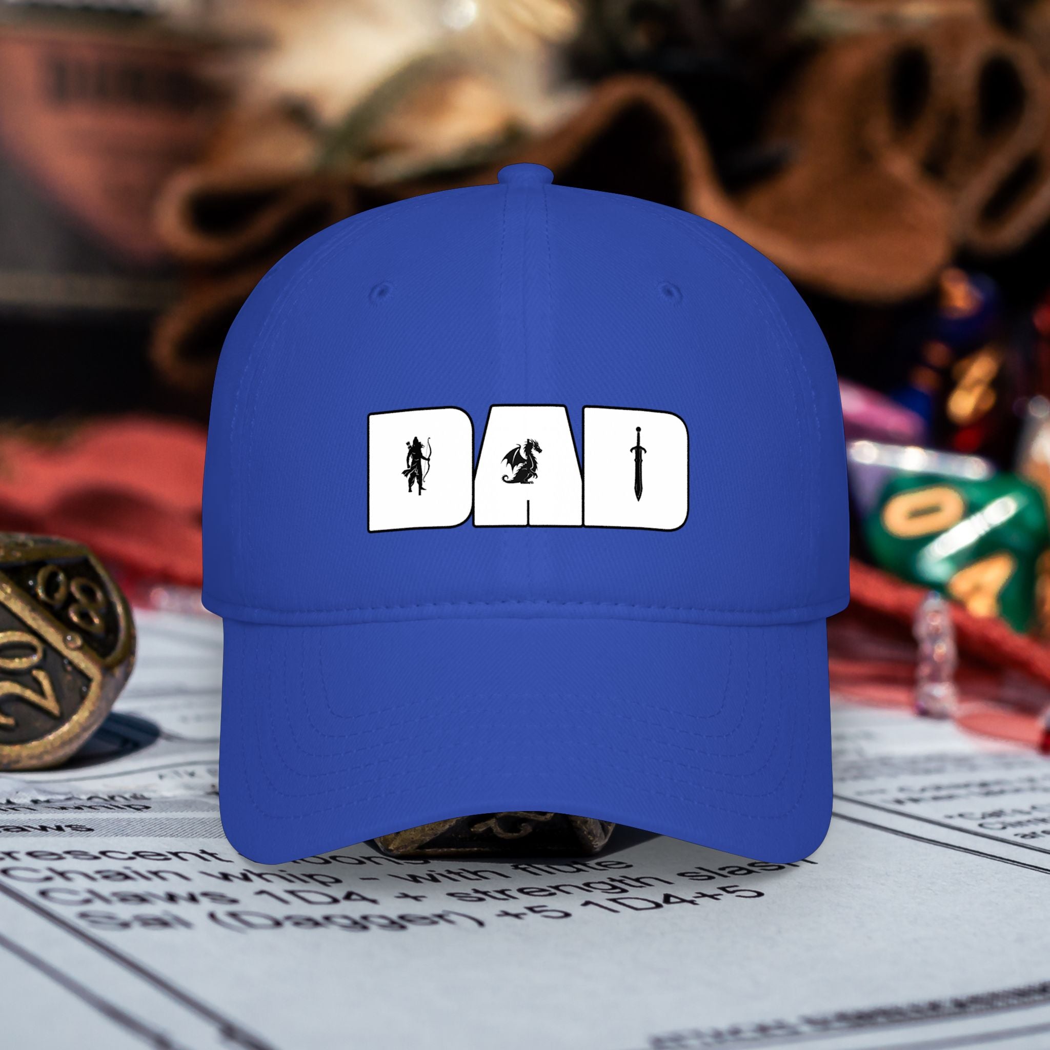 Dad RPG Gamer Cap — Low Profile Baseball Hat for Tabletop & Dungeons & Dragons Fans