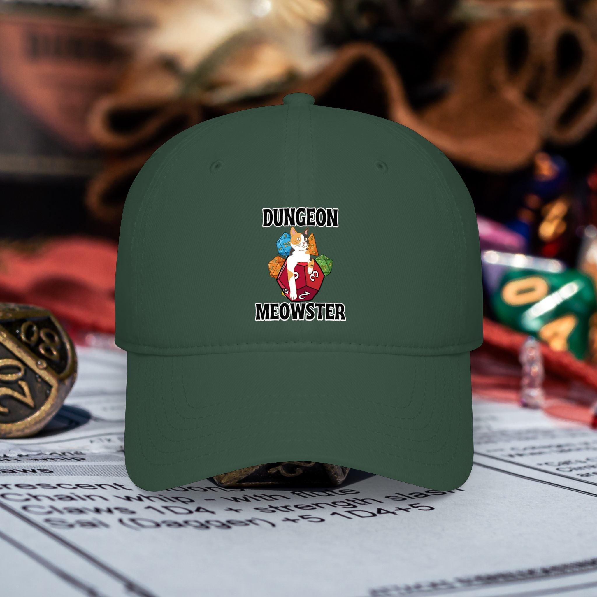 Dungeon Meowster Low-Profile Baseball Cap