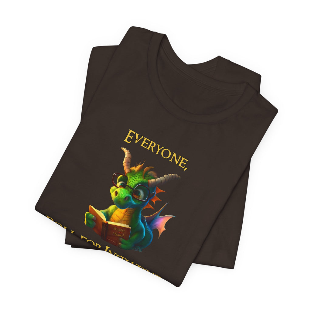 Roll for Initiative Dragon T-Shirt — Cute Fantasy RPG Tee