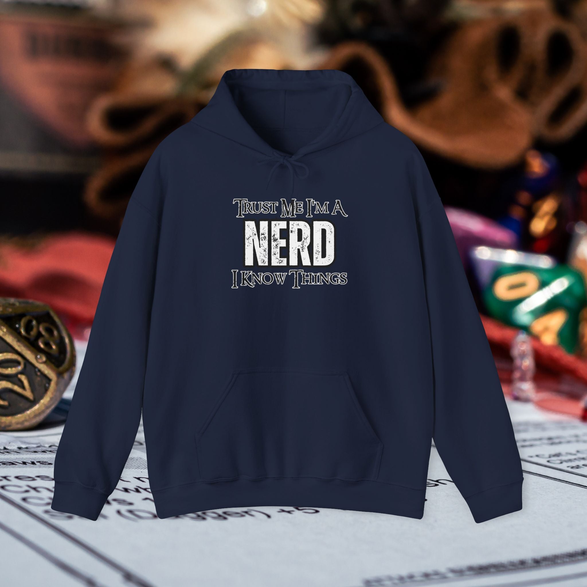 Nerd Hoodie - "Trust Me I'm a Nerd, I Know Things" Graphic Pullover