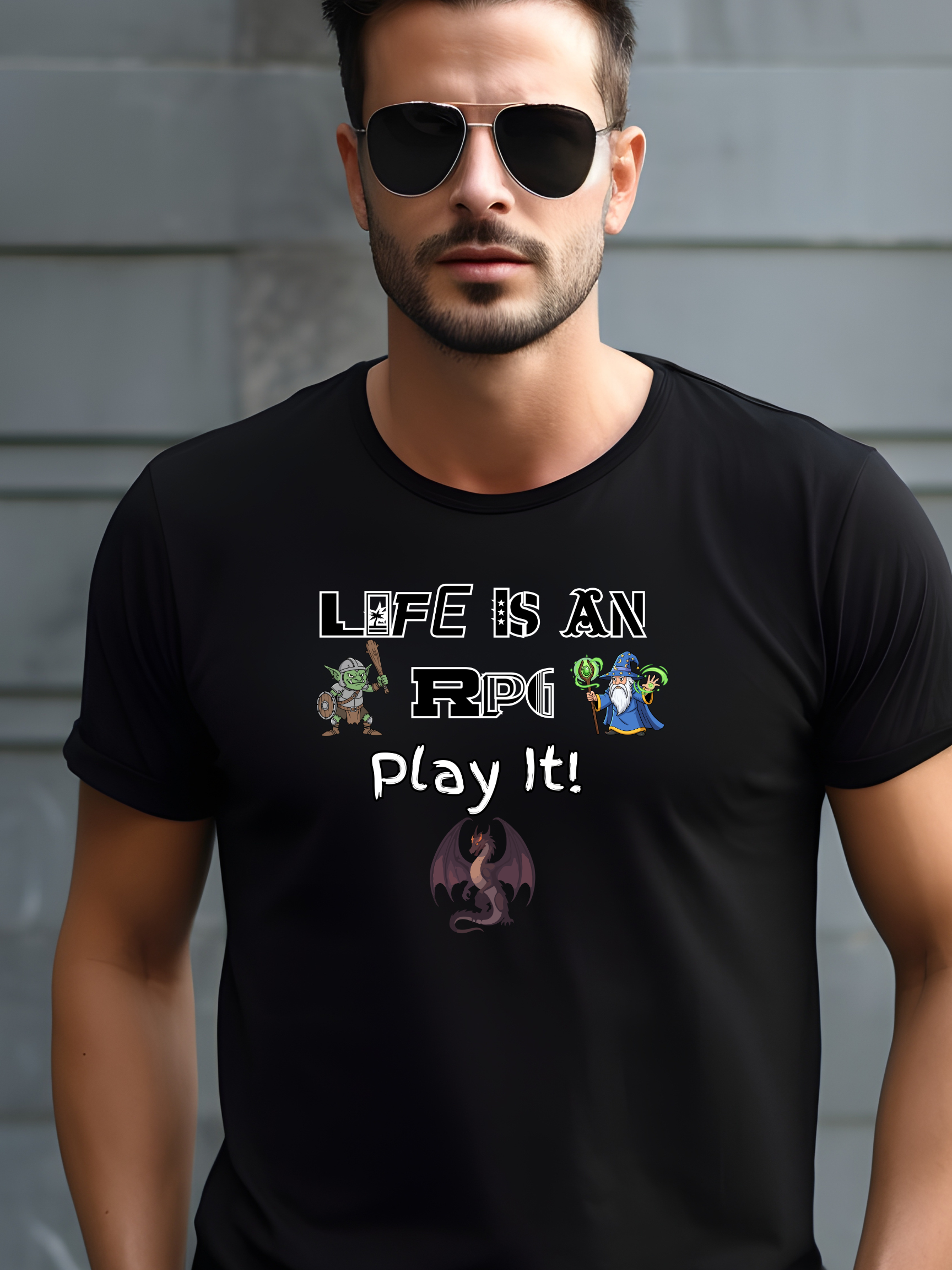 Life Is an RPG Play It T-Shirt — Gamer RPG Tee for Tabletop & Video Game Fans