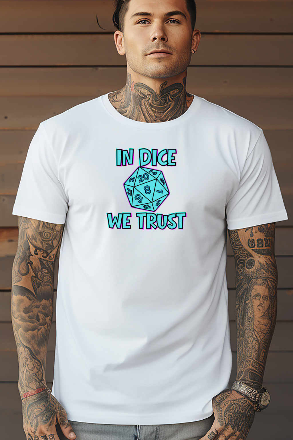 In Dice We Trust D20 T-Shirt — Gamer Dungeons & Dragons Tee