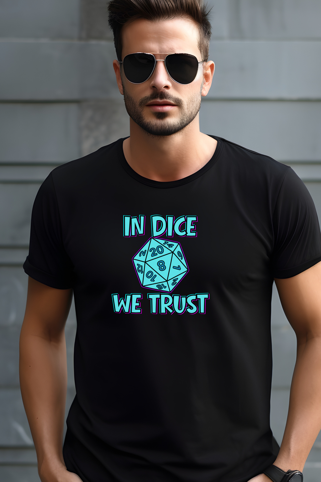 In Dice We Trust D20 T-Shirt — Gamer Dungeons & Dragons Tee