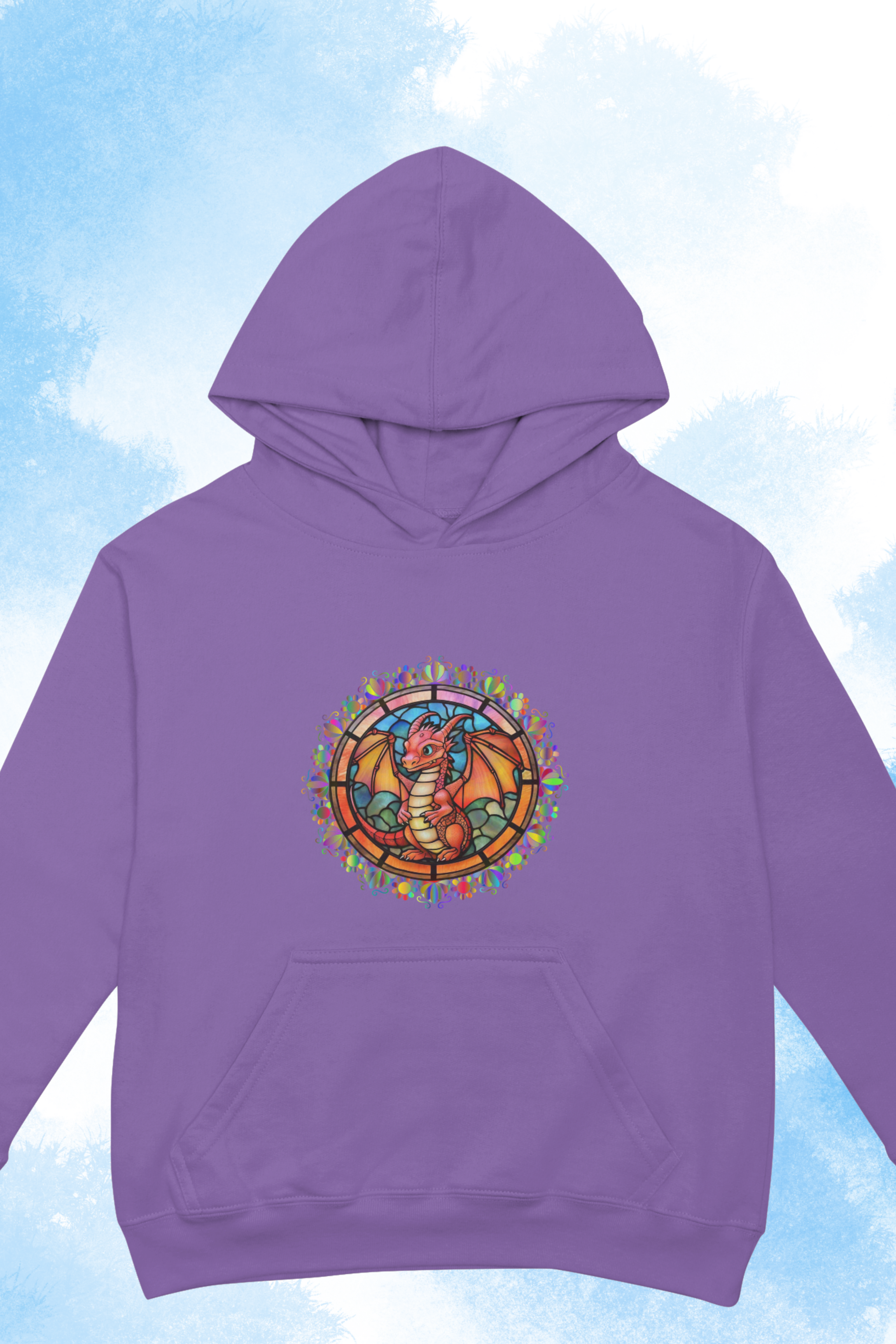 Dragon Stained Glass Hoodie — Dragon Stained Glass ass Graphic Sweatshirt