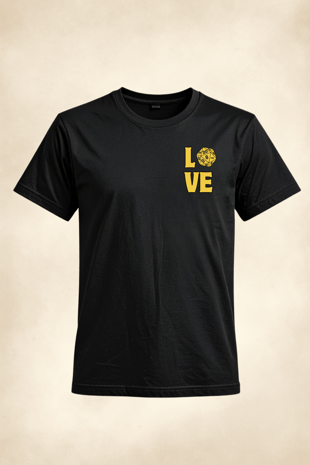 Love D20 T-Shirt — RPG Gamer Dice Love Tee