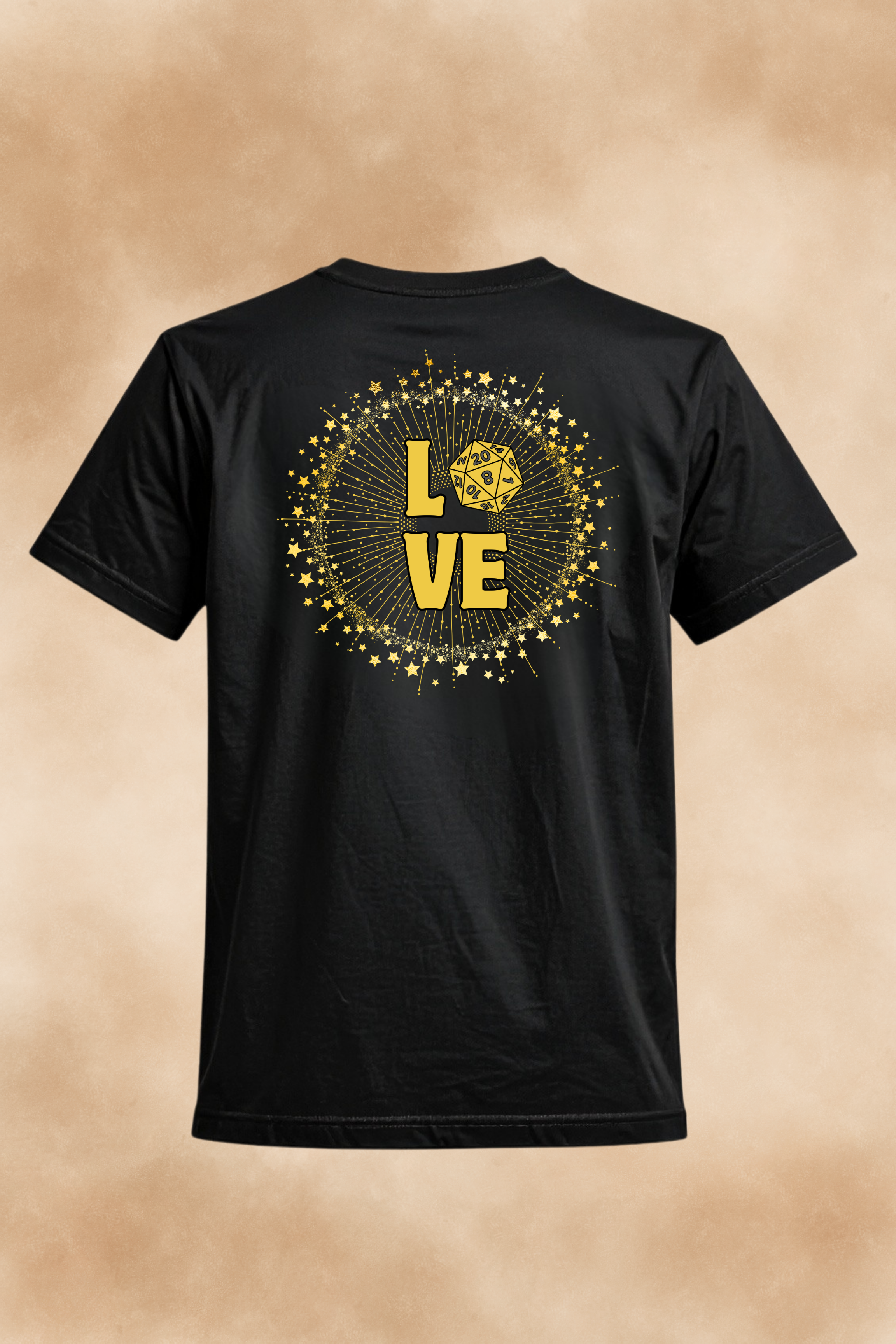 Love D20 T-Shirt — RPG Gamer Dice Love Tee
