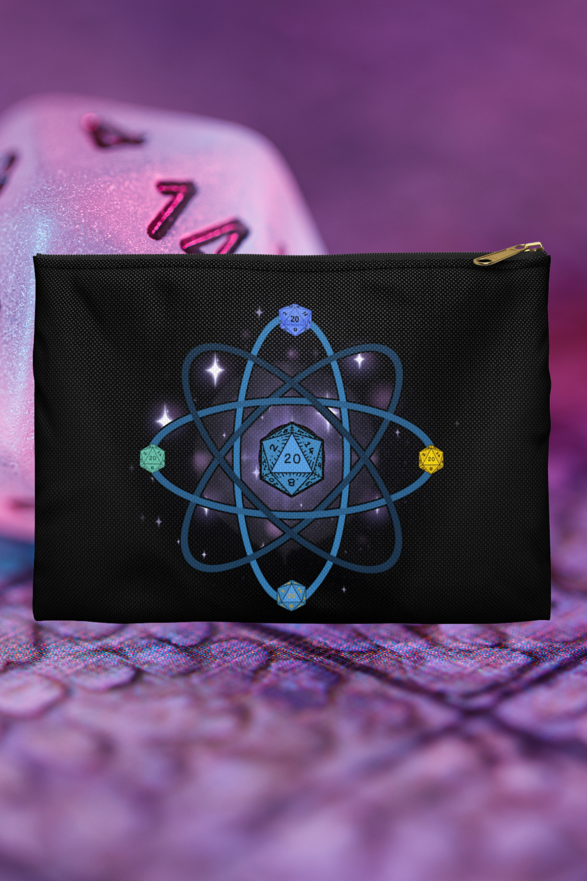 D20 Atom Dice Pouch — RPG Dice  Bag