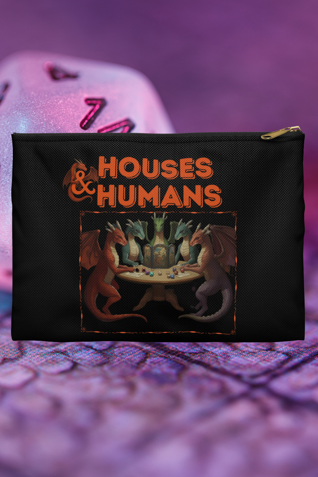 'Houses & Humans' Dragon Dice Bag