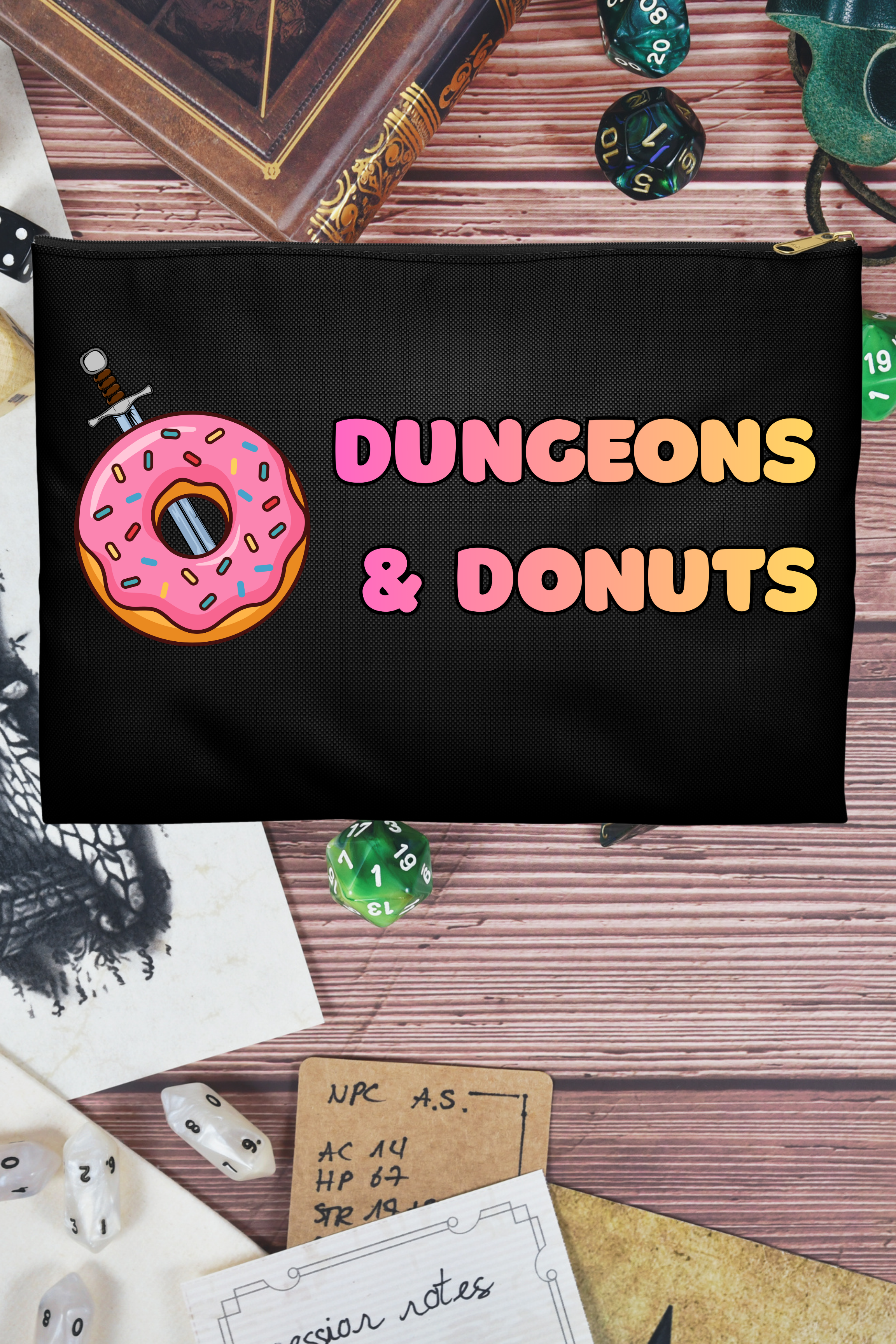 Dungeons & Donuts Dice Bag