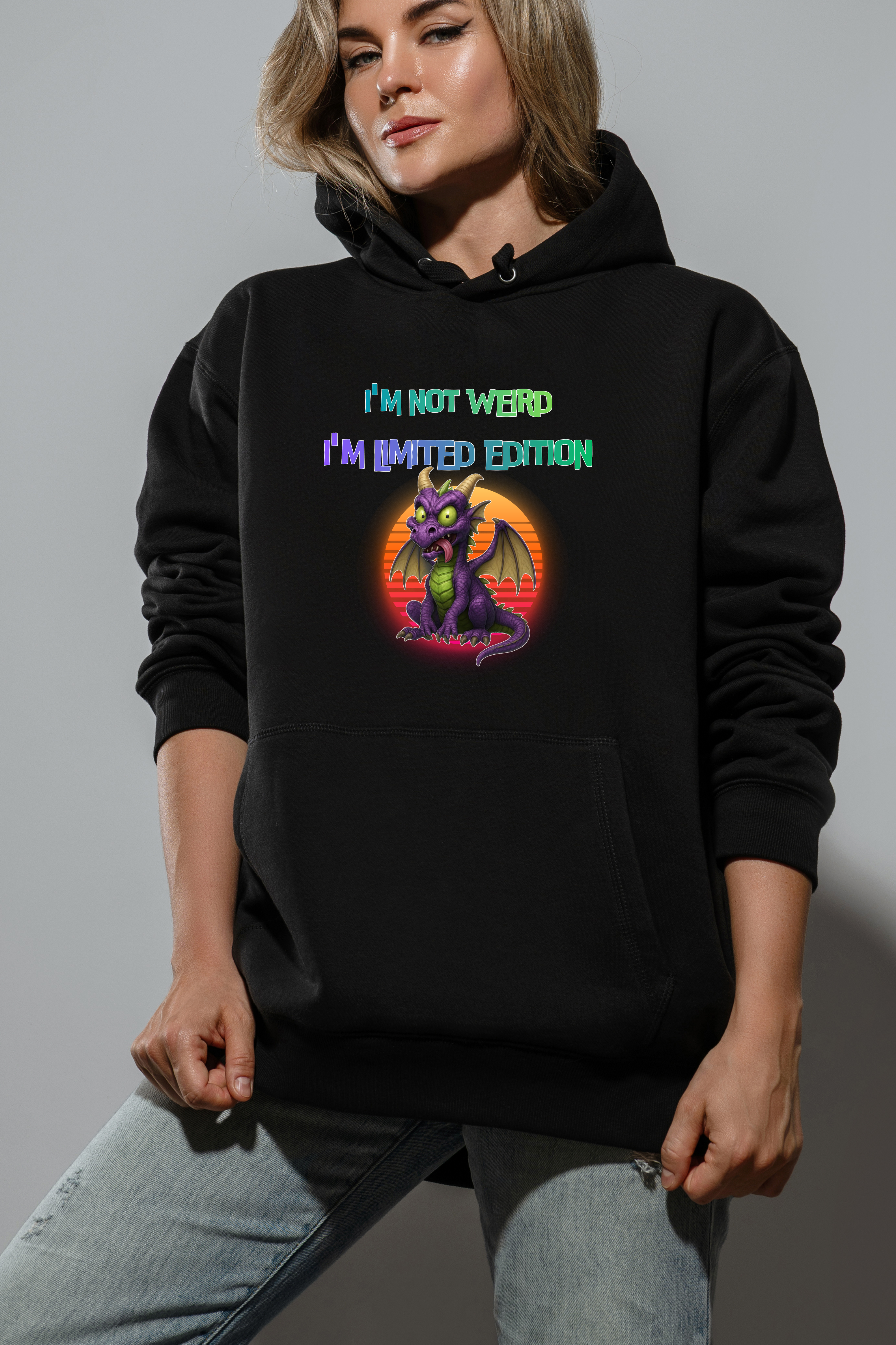 Hoodie — "I’m Not Weird I’m Limited Edition" Graphic