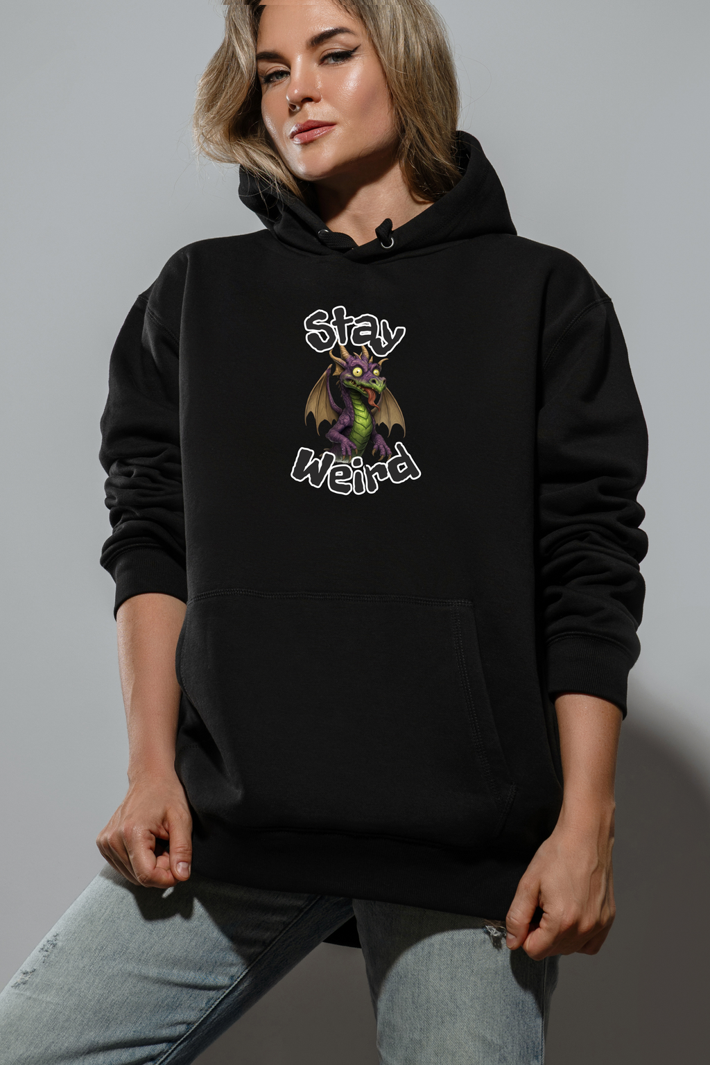 'Stay Weird' Dragon Hoodie