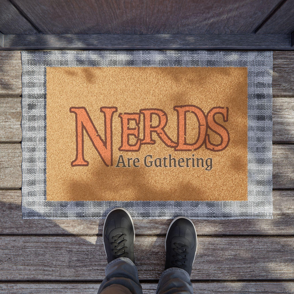 Doormat - "Nerds Are Gathering" Welcome Mat for Gamers & Tabletop Fans