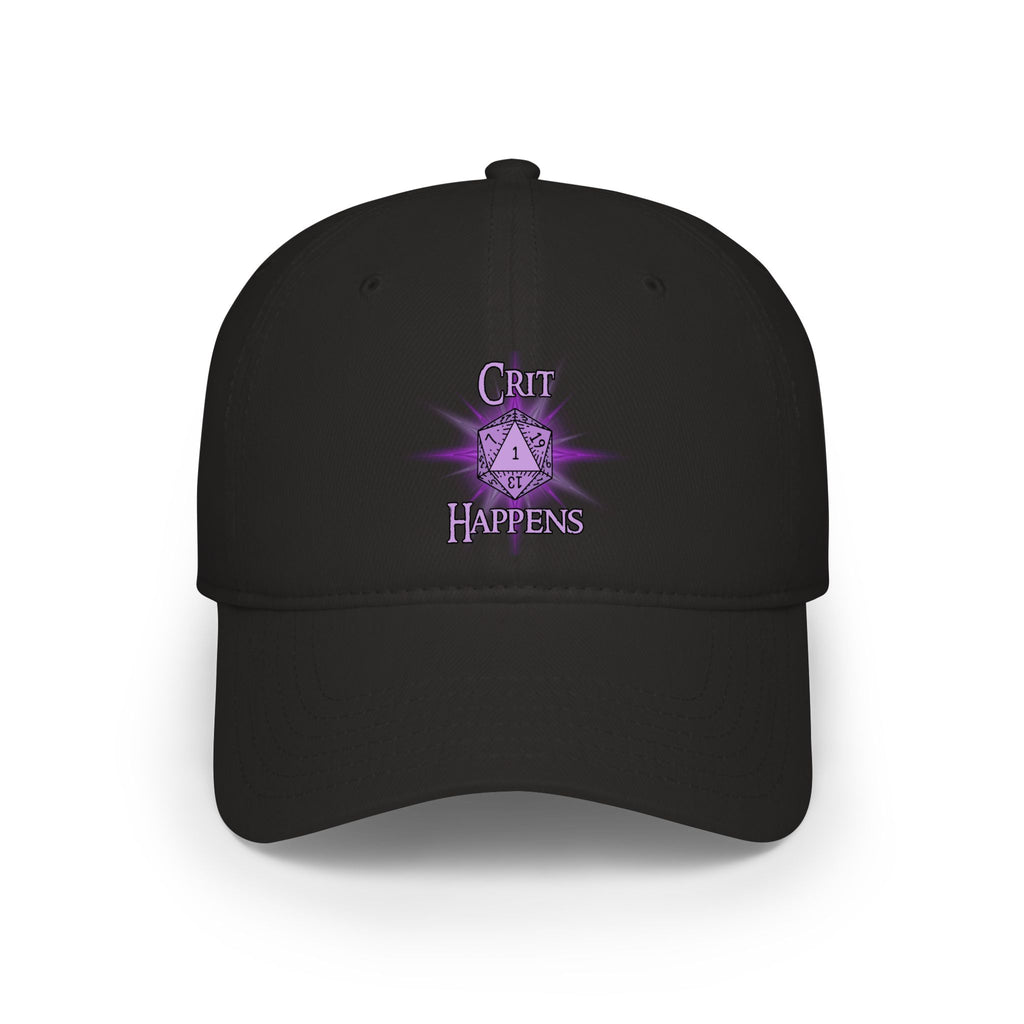"Crit Happens" D20 Baseball Cap — RPG Gamer Low Profile Hat