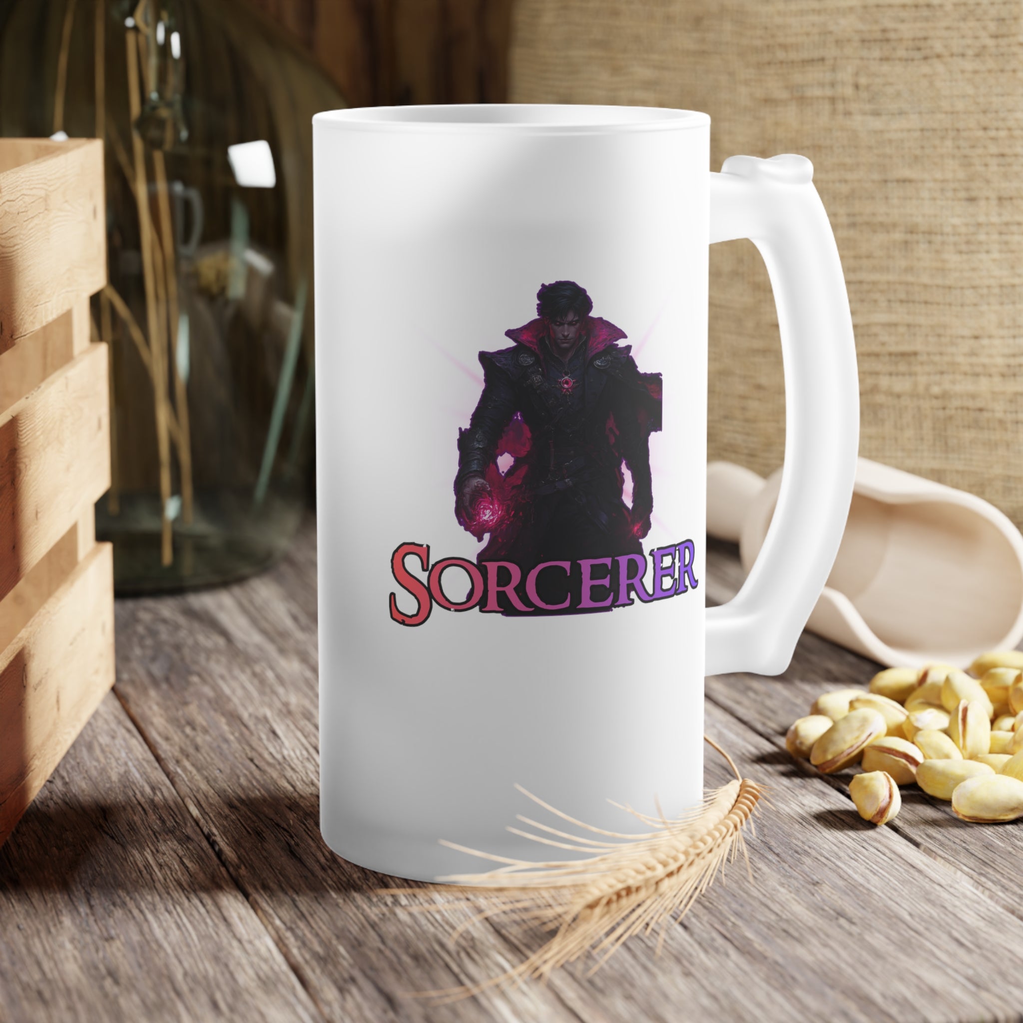 Frosted Sorcerer Beer/ Mead Mug —  D&D Class Sorcerer