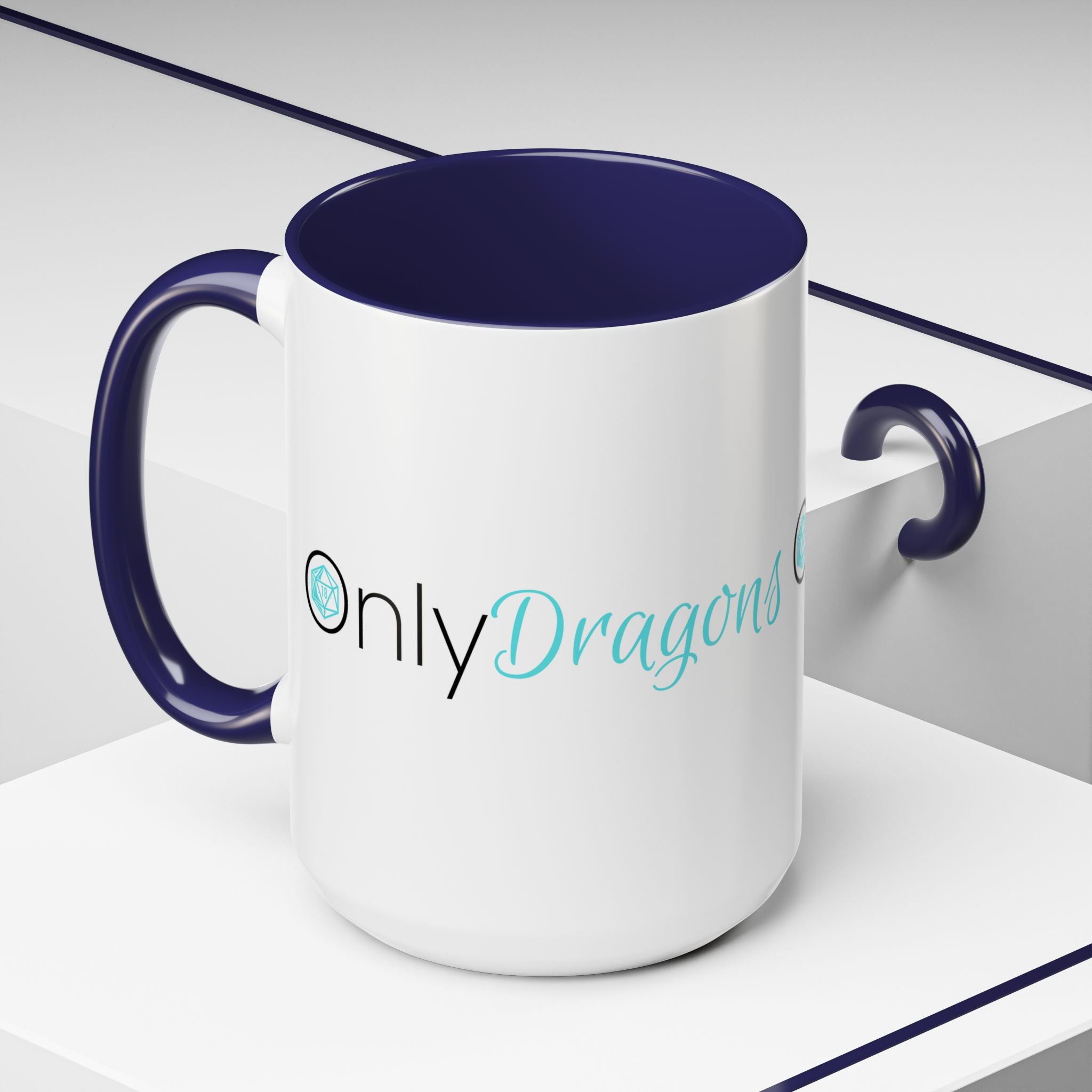 Only Dragons Coffee Mug — Accent 15oz Mug for RPG & DnD Lovers