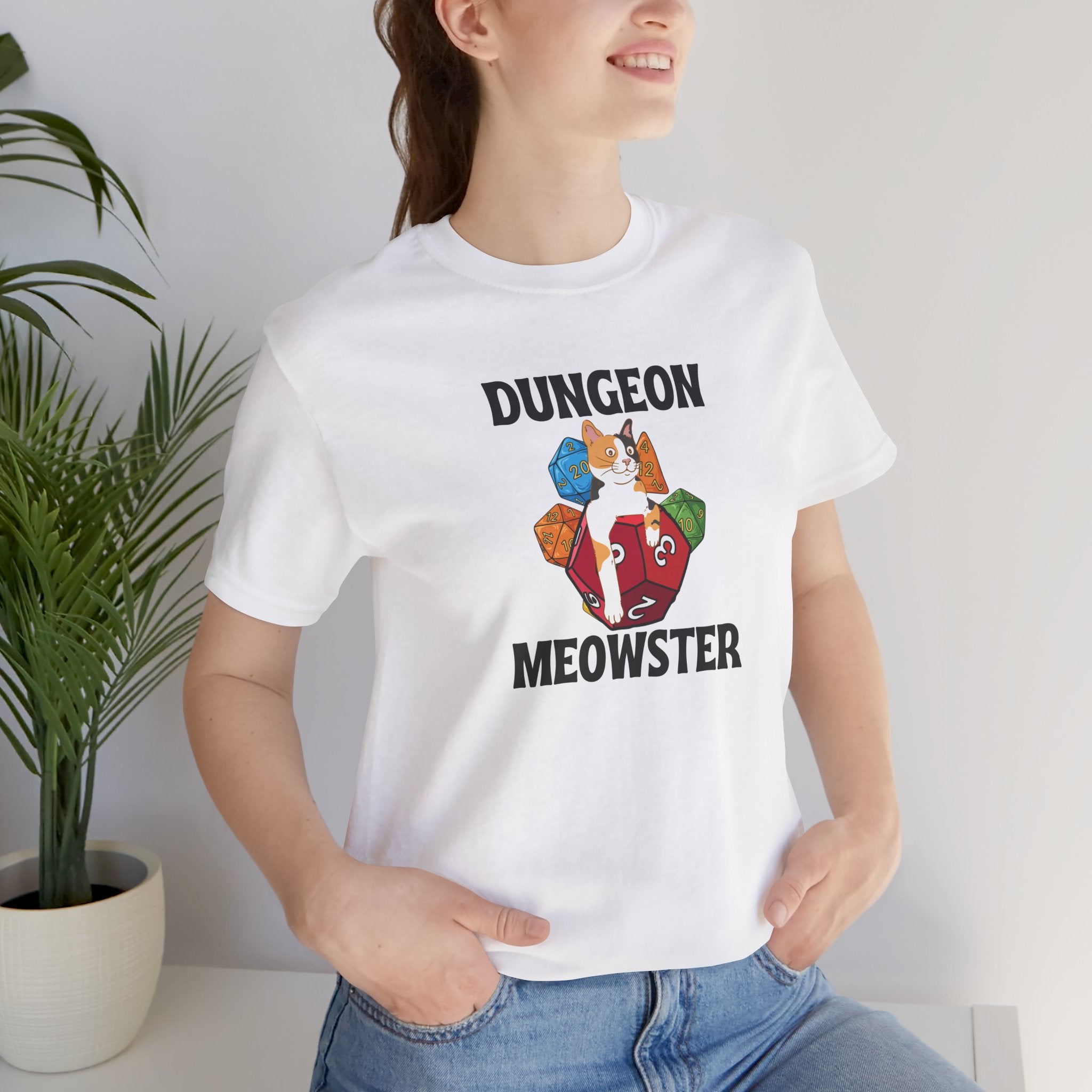 Dungeon Meowster T-Shirt — Funny Cat D&D Gamer Tee