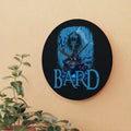 Bard Acrylic Wall Clock – Fantasy RPG Musician Decor