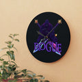 Rogue Acrylic Wall Clock — RPG Gamer Clock with Purple Rogue Design