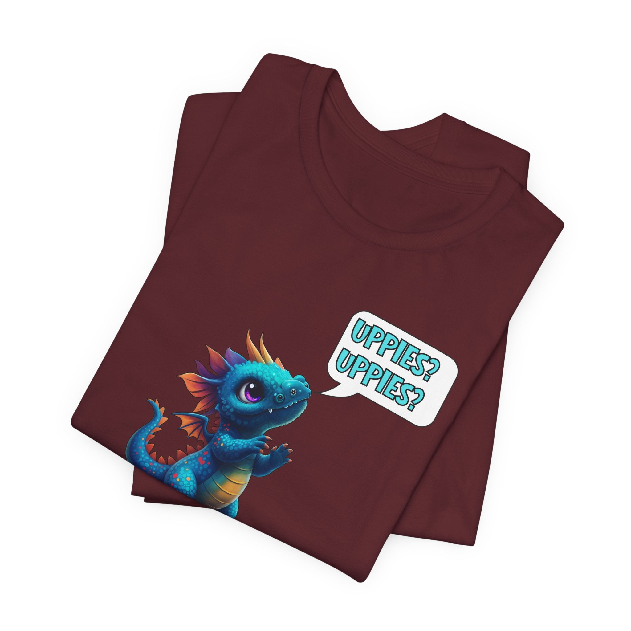 Baby Blue Dragon T‑Shirt — Cute 'Uppies? Uppies?' Fantasy Gamer Tee