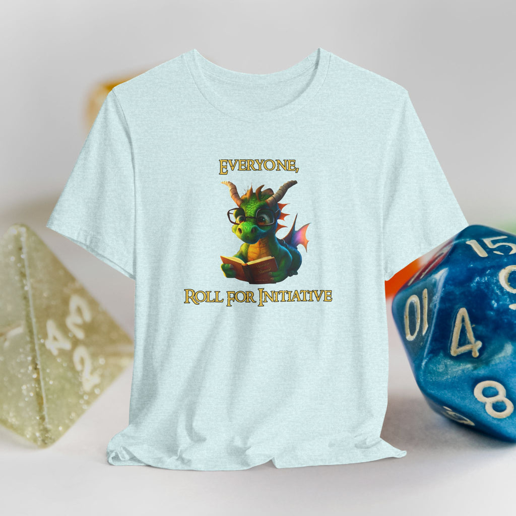 Roll for Initiative Dragon T-Shirt — Cute Fantasy RPG Tee