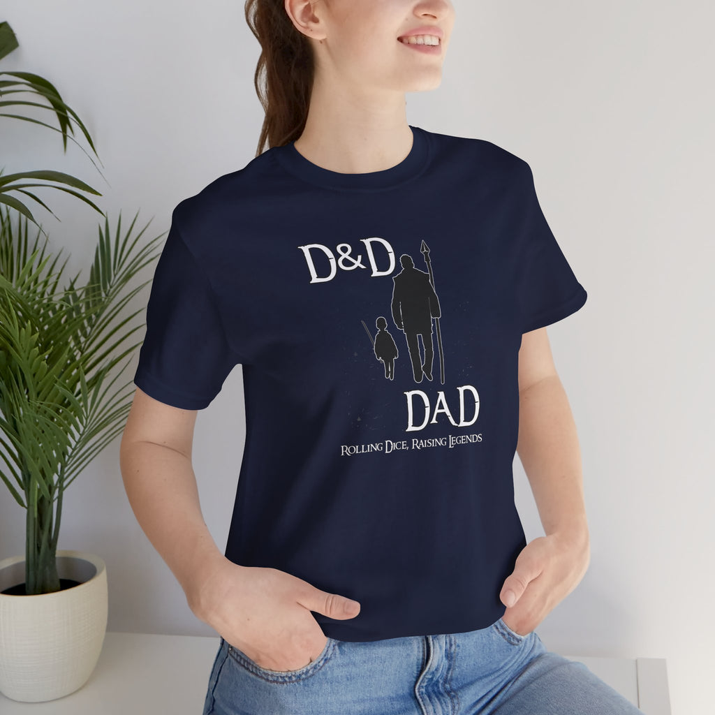 D&D Dad T‑Shirt — Roleplaying Dad Tee (Rolling Dice, Raising Legends)