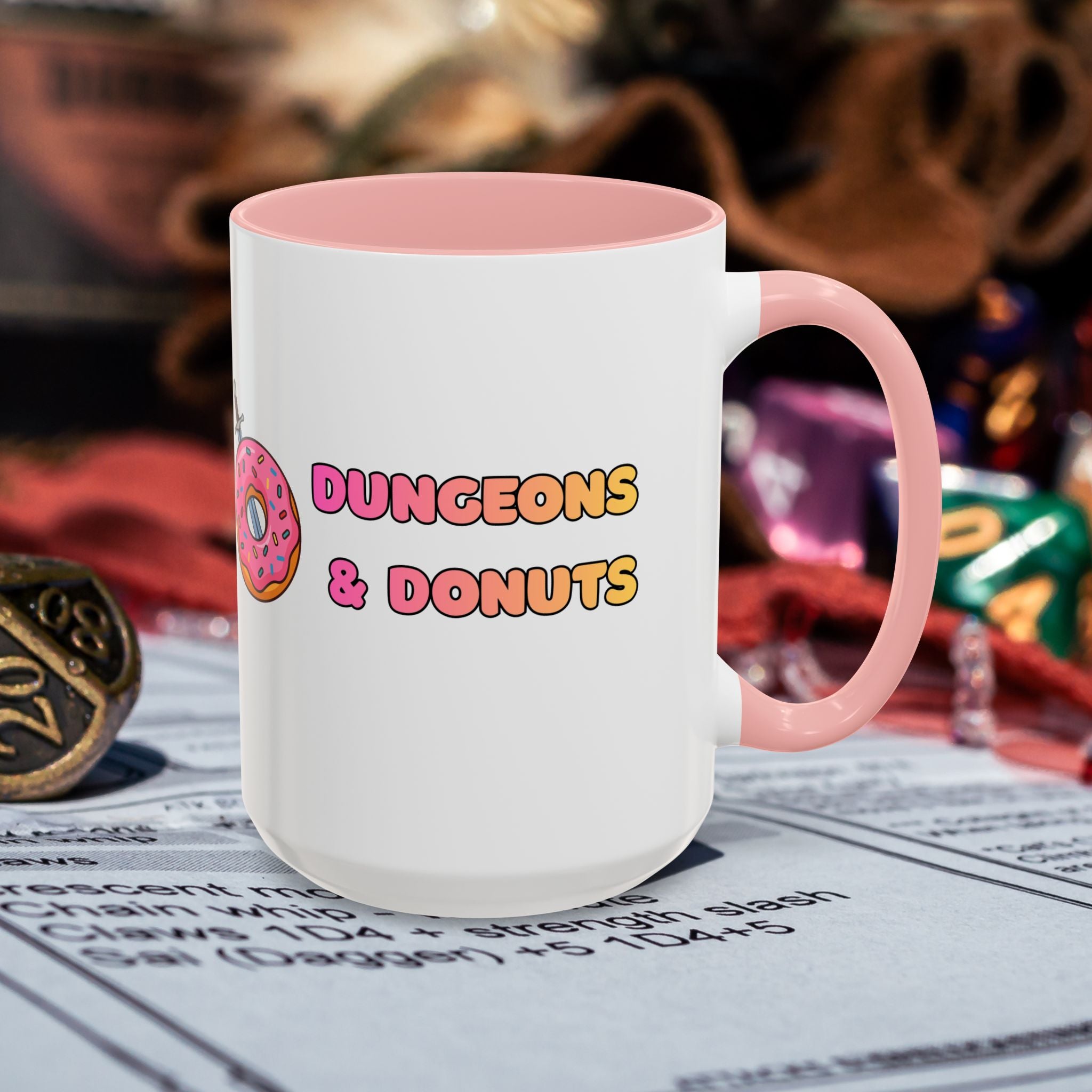 Dungeons & Donuts Accent Coffee Mug 15oz)