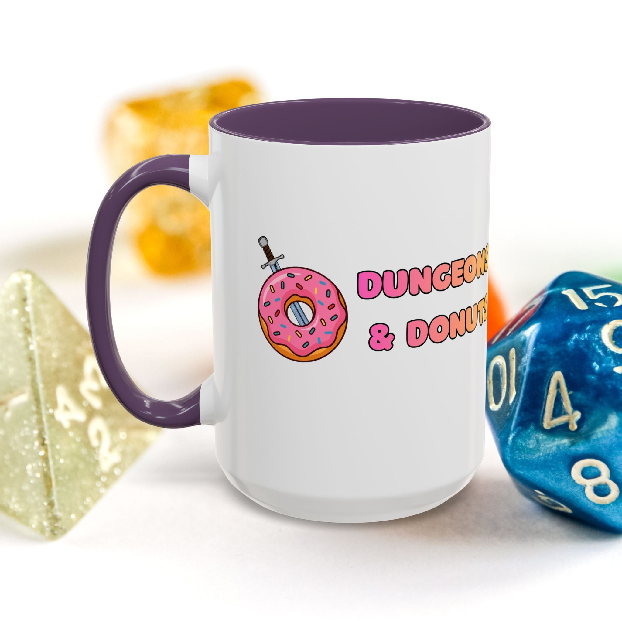 Dungeons & Donuts Accent Coffee Mug 15oz)