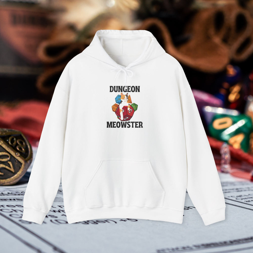 Dungeon Meowster Hoodie - Cute D&D Cat Gamer Sweatshirt