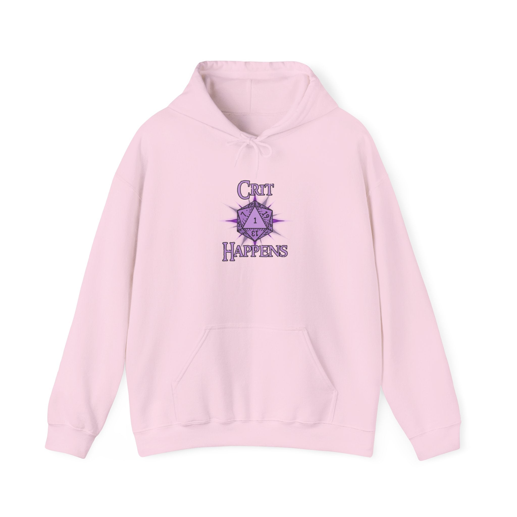 Crit Happens Hoodie — Funny D20 Dice RPG Gaming Sweatshirt