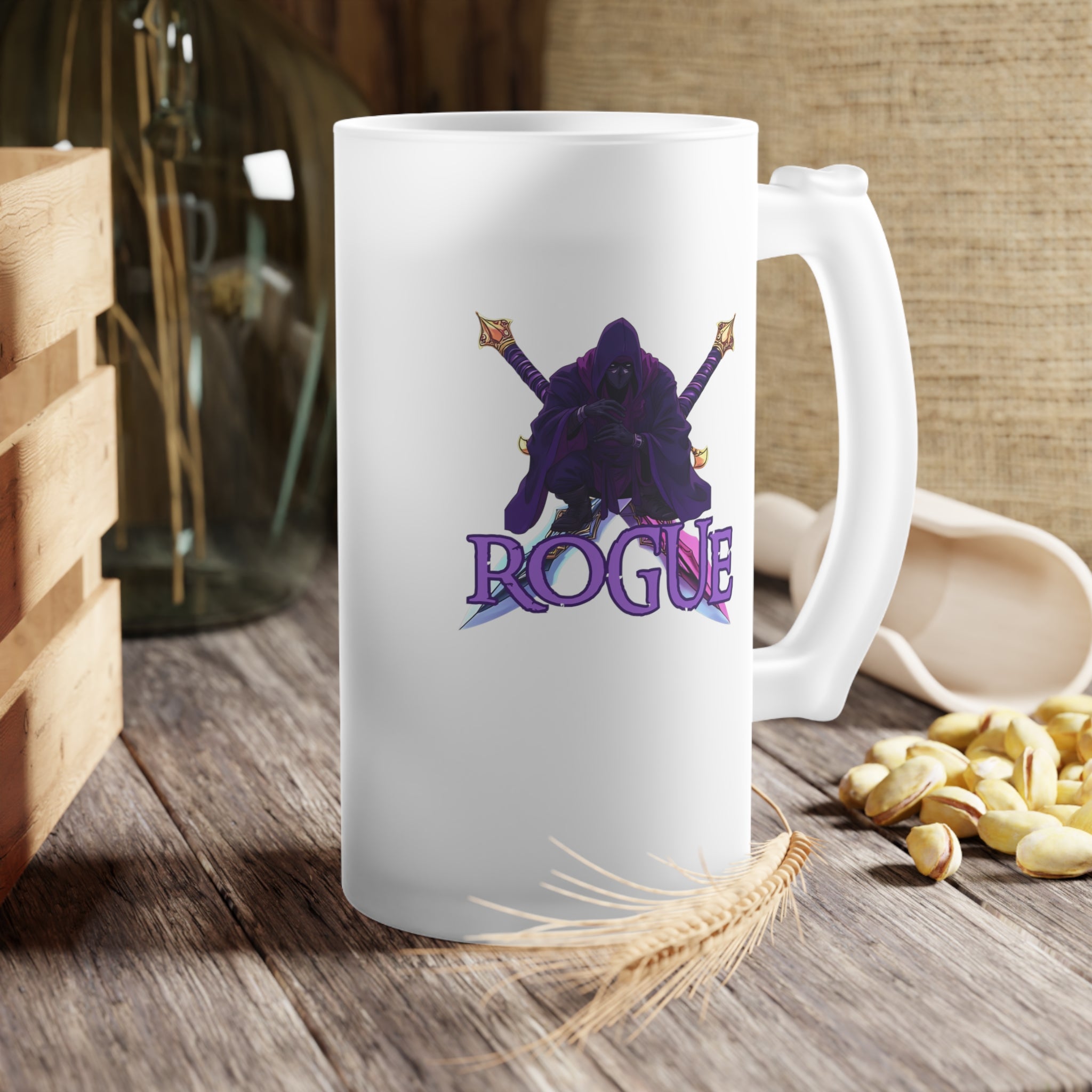 Frosted Rogue Beer Mug -D&D Class Rogue  Beer Stein
