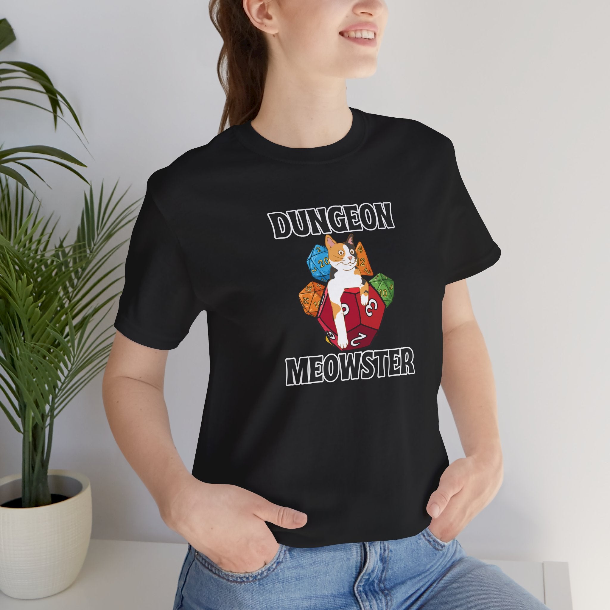 Dungeon Meowster T-Shirt — Funny Cat D&D Gamer Tee