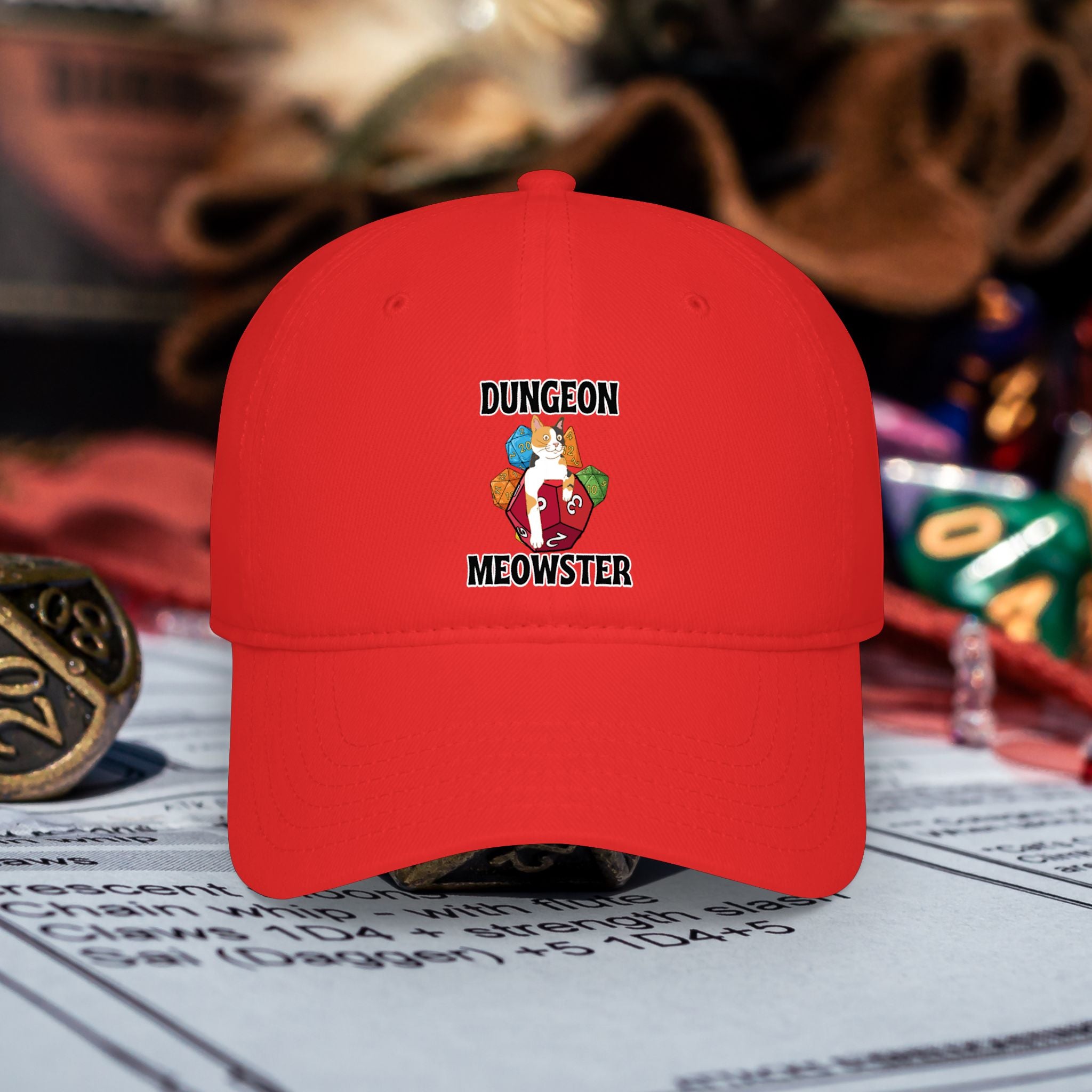 Dungeon Meowster Low-Profile Baseball Cap